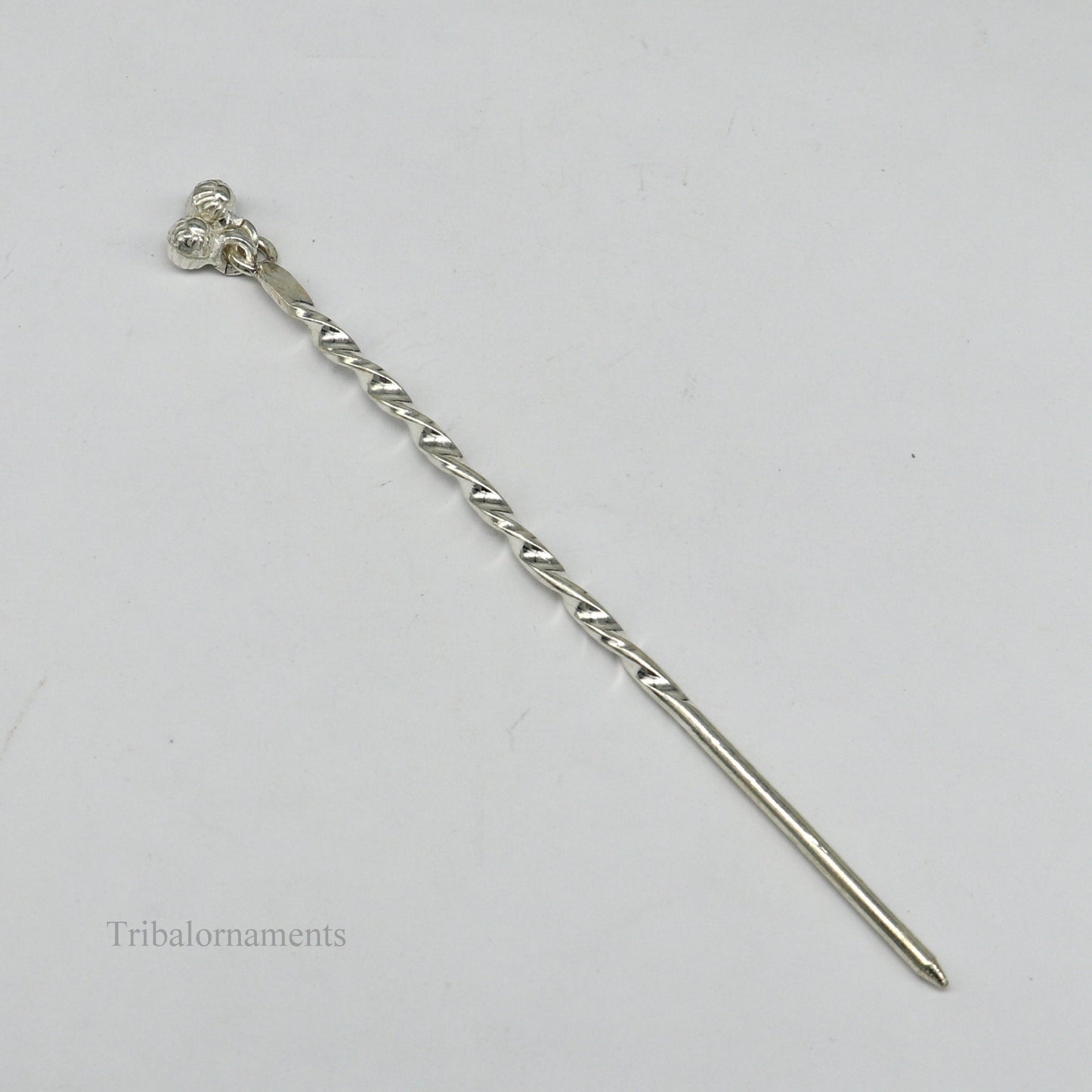 4.5 inches long handmade solid sterling silver eyeliner stick, kajal sticks, surma stick, fabulous brides vintage style gift su398 - TRIBAL ORNAMENTS