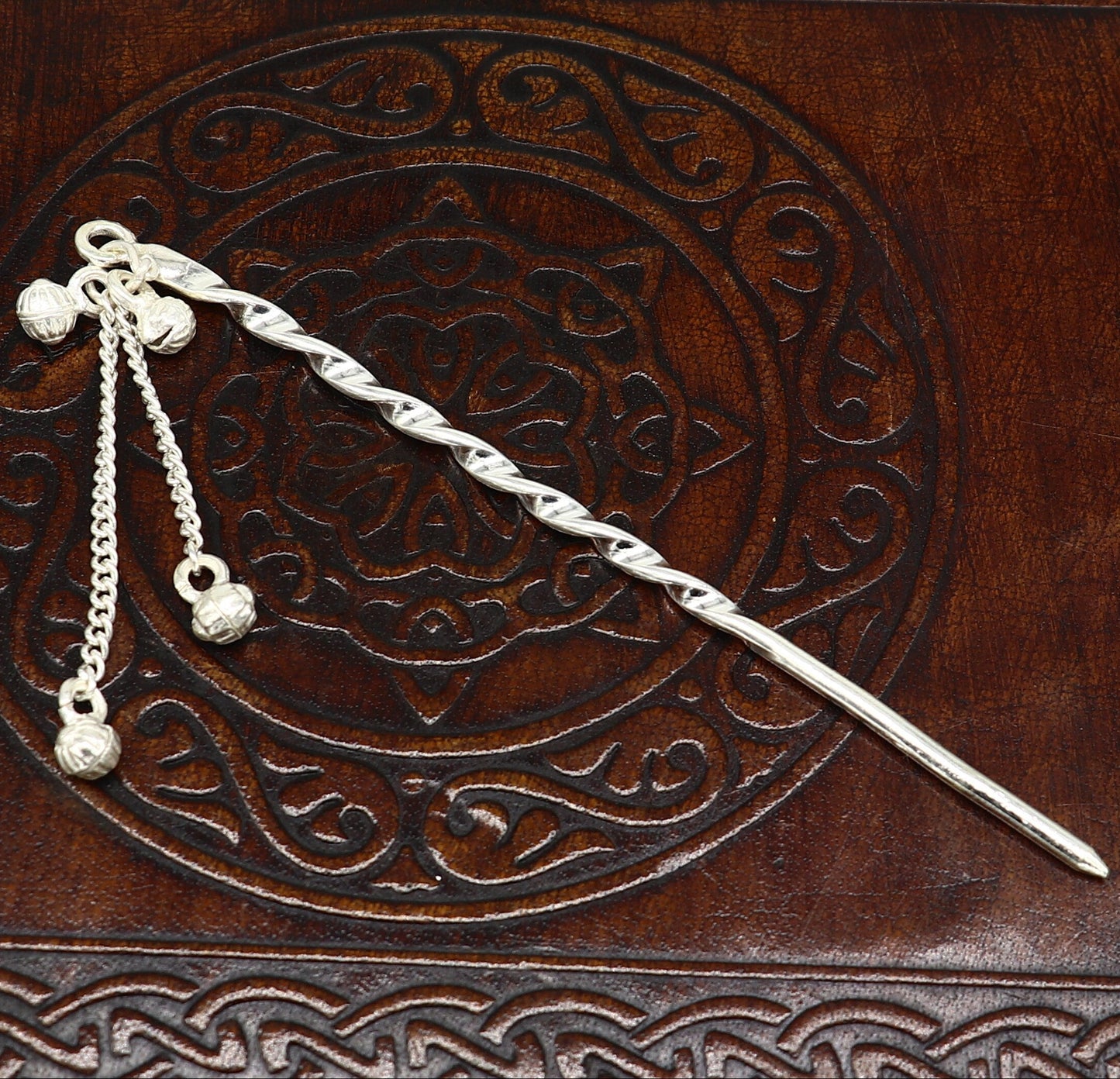 4.5 inches long handmade solid sterling silver eyeliner stick, kajal sticks, surma stick, fabulous brides vintage style gift su399 - TRIBAL ORNAMENTS
