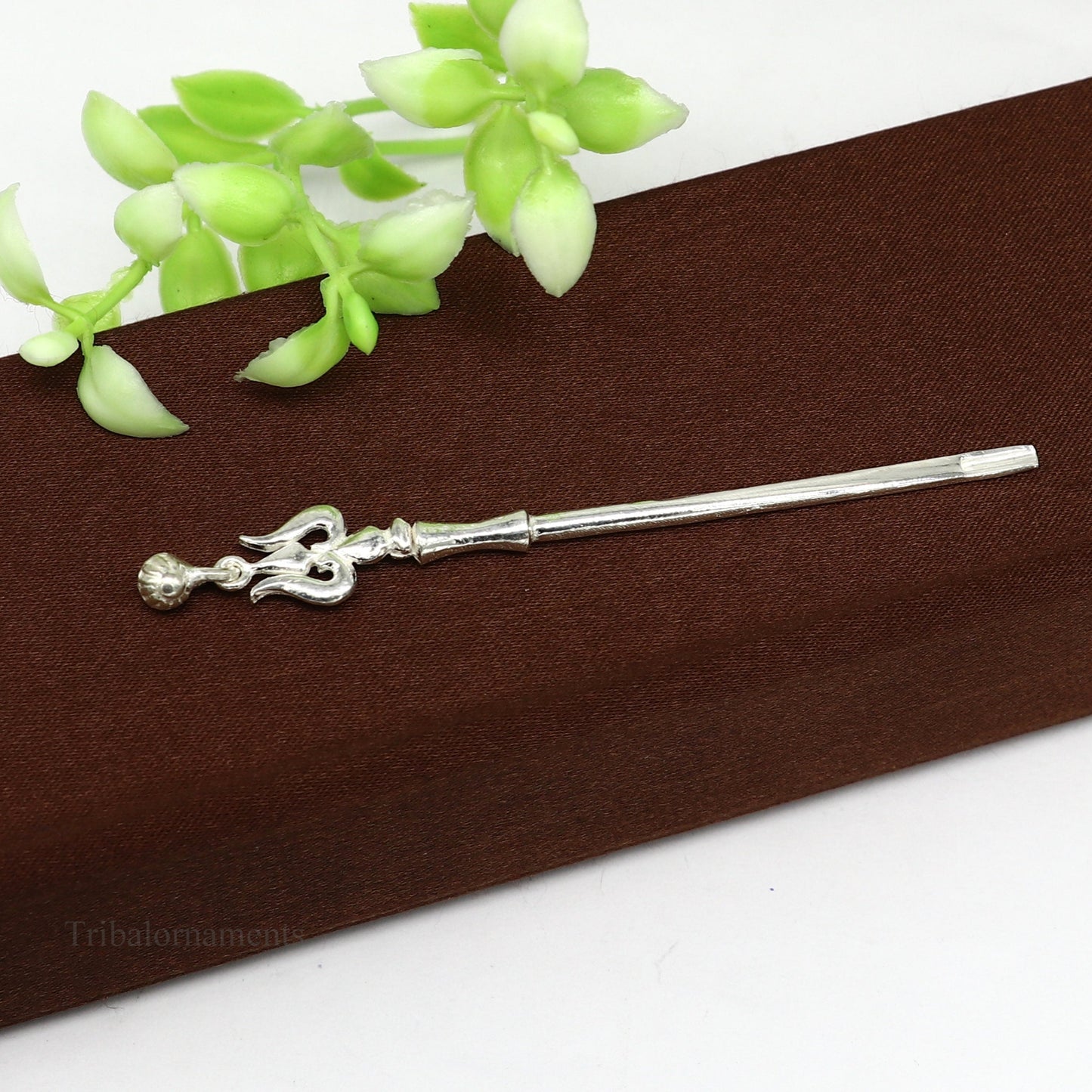3" inches long handmade solid sterling silver kum kum sticks, eyeliner stick, kajal sticks, surma stick, brides vintage style gift su397 - TRIBAL ORNAMENTS