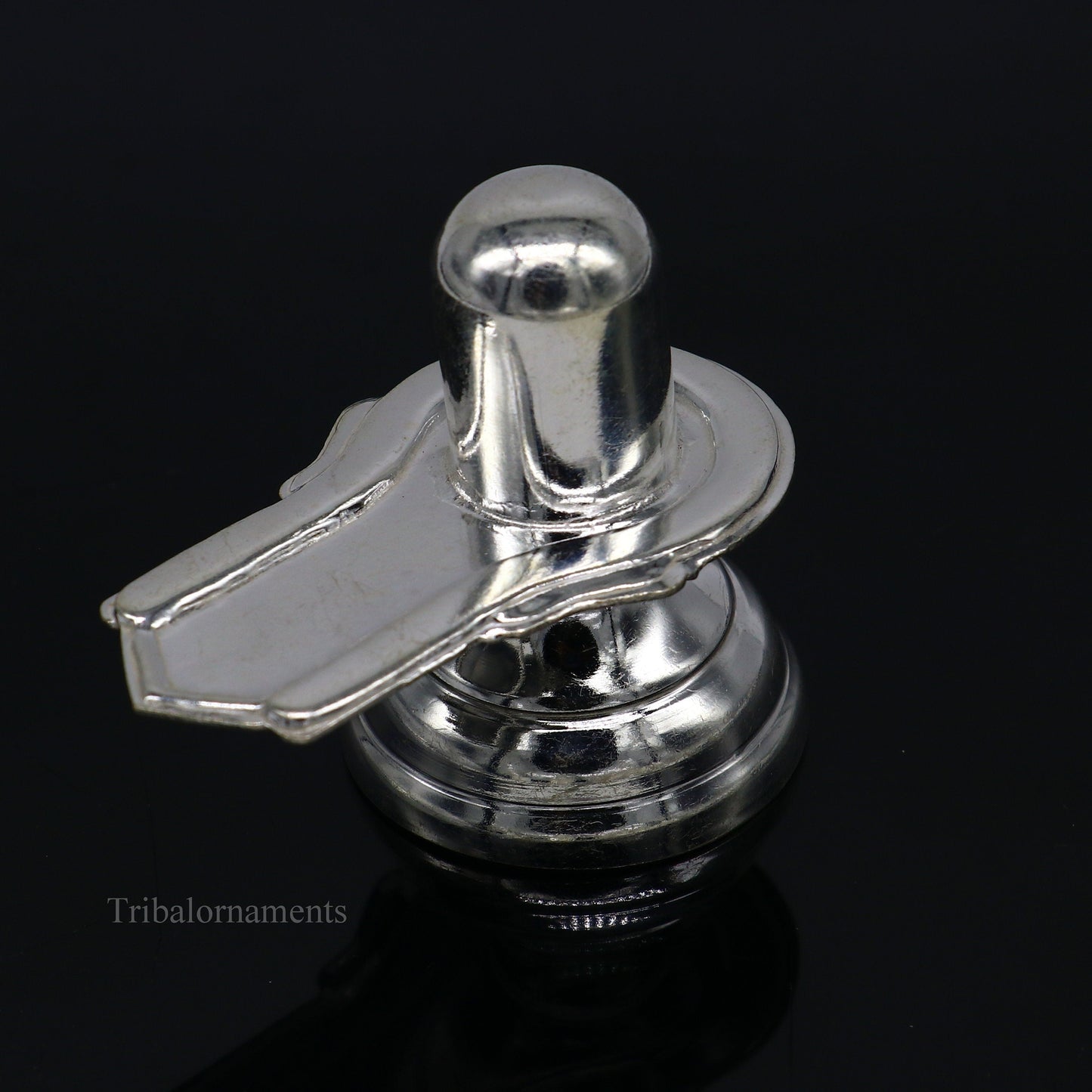 925 sterling silver handmade small Lord Shiva lingam, silver shivling puja utensils, home temple silver article puja accessories art71 - TRIBAL ORNAMENTS