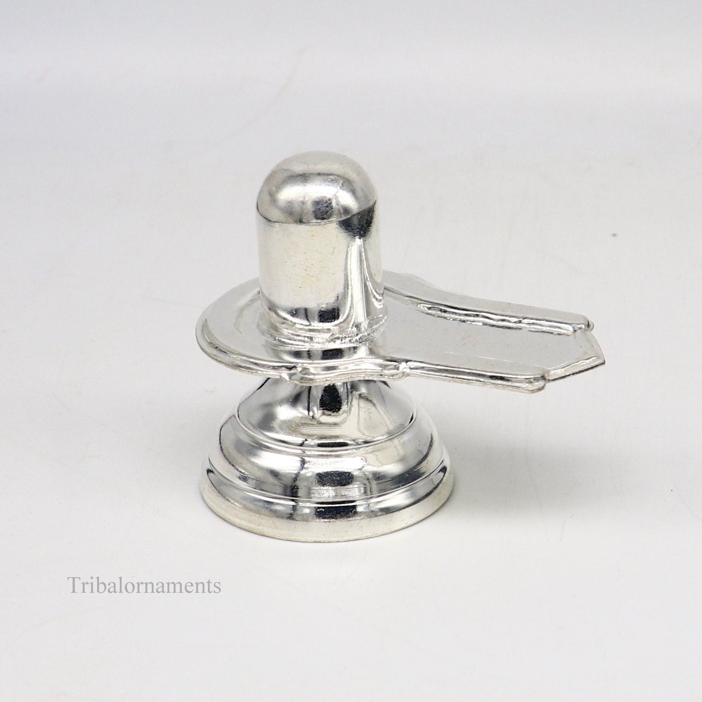 925 sterling silver handmade small Lord Shiva lingam, silver shivling puja utensils, home temple silver article puja accessories art71 - TRIBAL ORNAMENTS