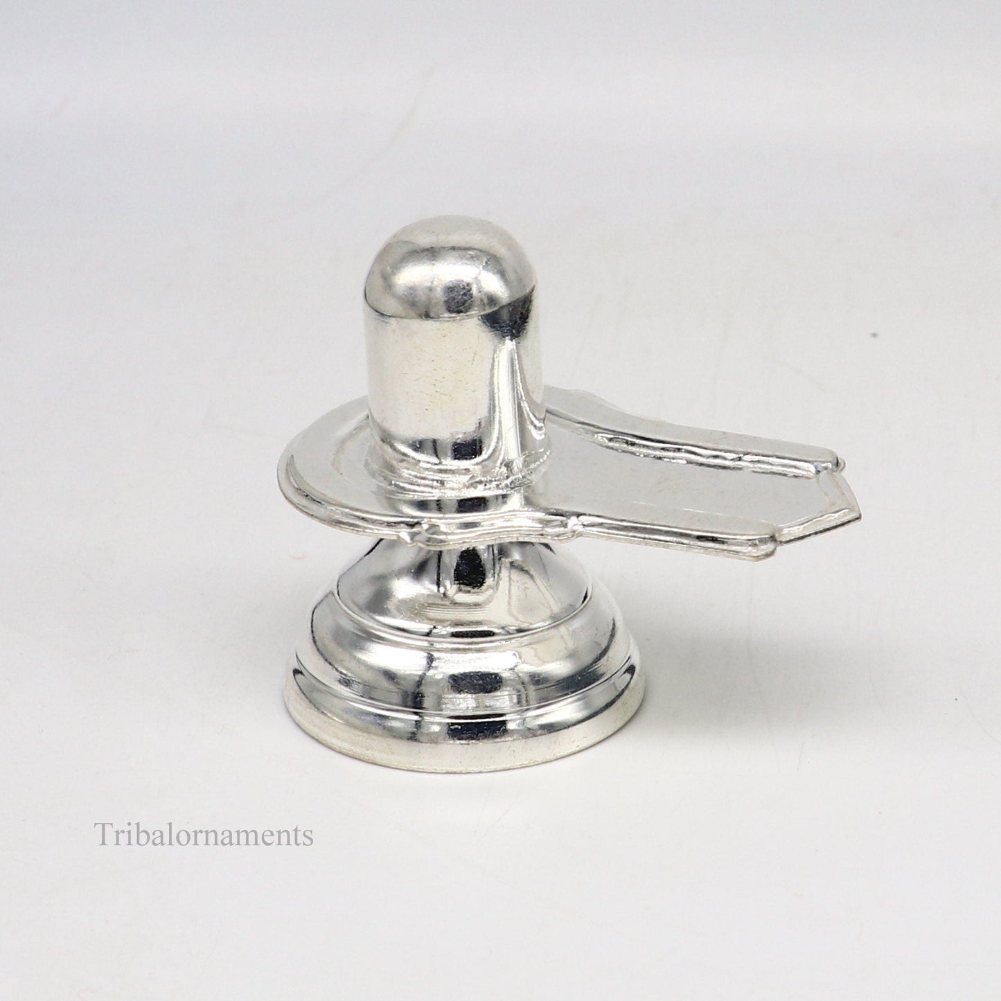 925 sterling silver handmade small Lord Shiva lingam, silver shivling puja utensils, home temple silver article puja accessories art70 - TRIBAL ORNAMENTS