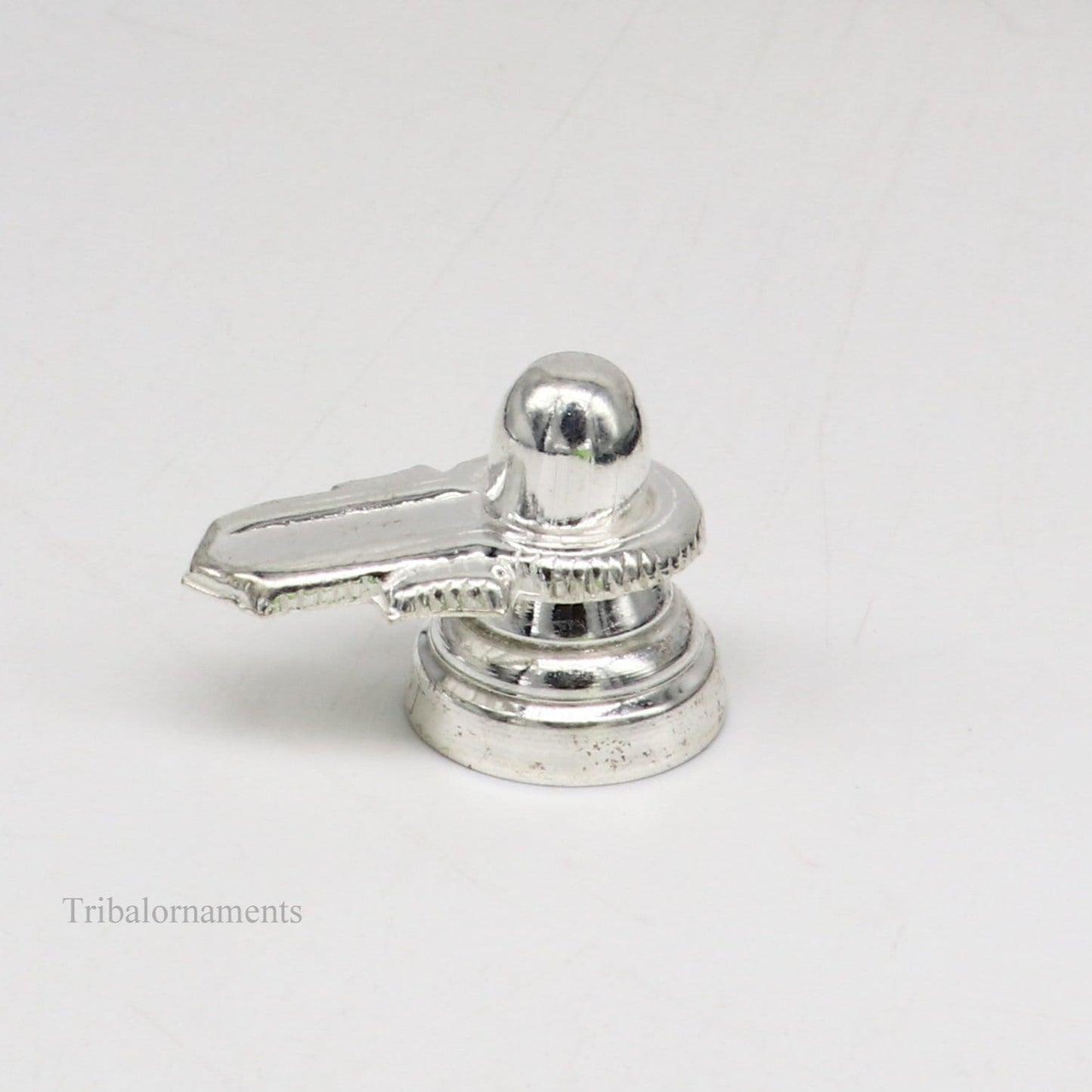 925 sterling silver handmade small Lord Shiva lingam, silver shivling puja utensils, home temple silver article puja accessories art76 - TRIBAL ORNAMENTS