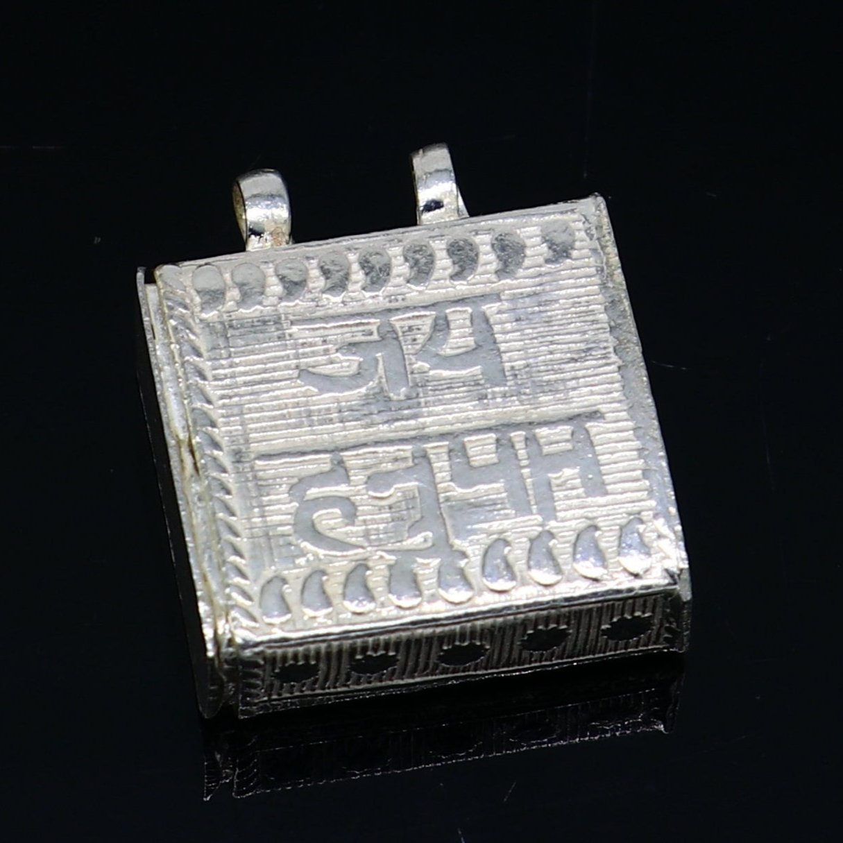 925 sterling silver handmade gorgeous Square shape handmade lord hanuman box amulet pendant, mantra box, silver tabiz for protection ssp662 - TRIBAL ORNAMENTS