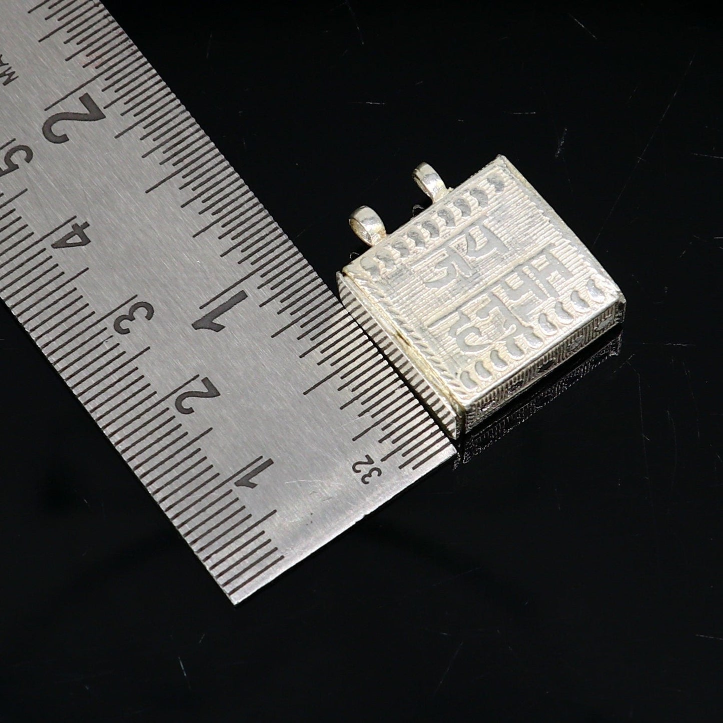 925 sterling silver handmade gorgeous Square shape handmade lord hanuman box amulet pendant, mantra box, silver tabiz for protection ssp662 - TRIBAL ORNAMENTS
