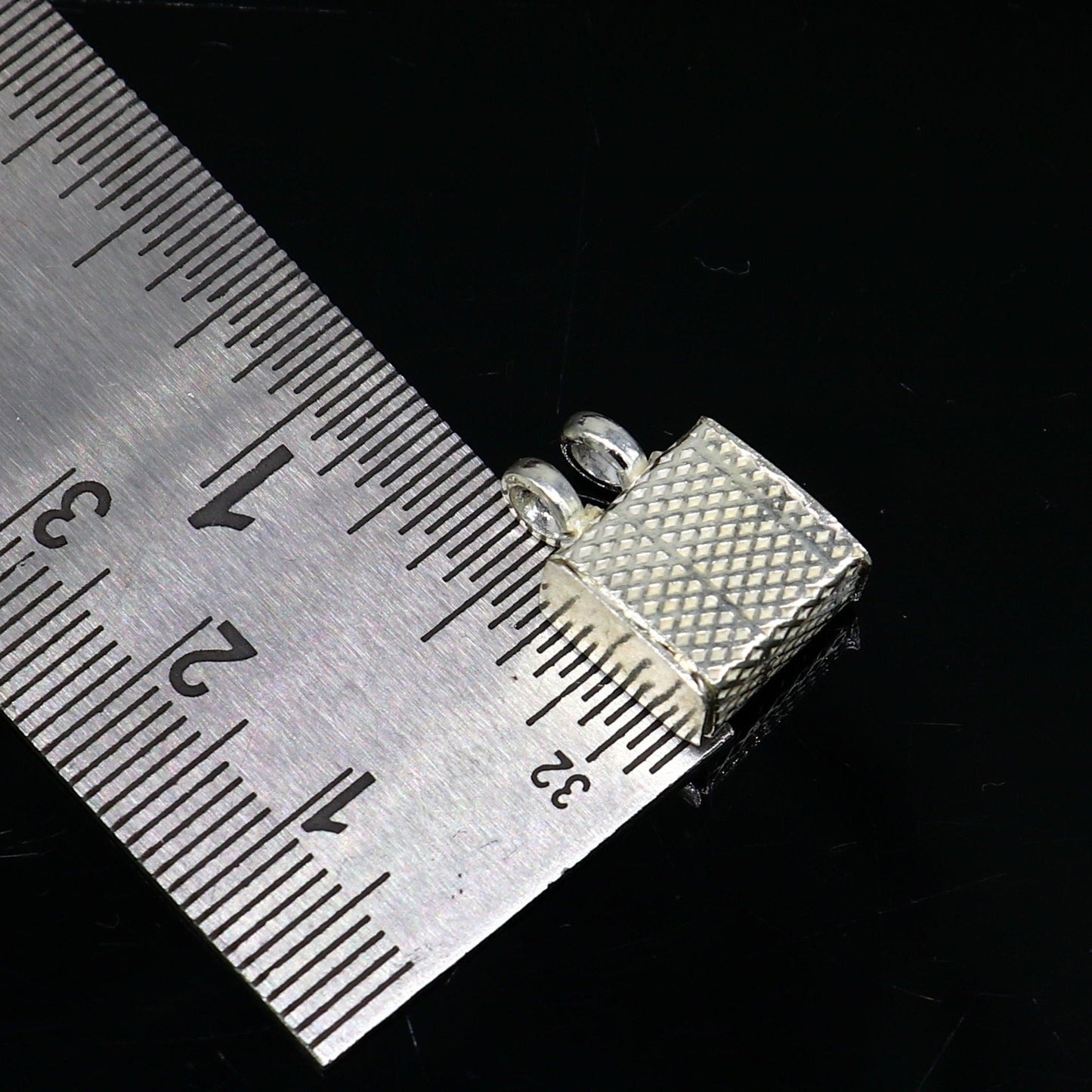 Solid Sterling silver handmade gorgeous Square shape handmade amulet box amulet pendant, mantra box, silver tabiz/mascot kavacham ssp700 - TRIBAL ORNAMENTS