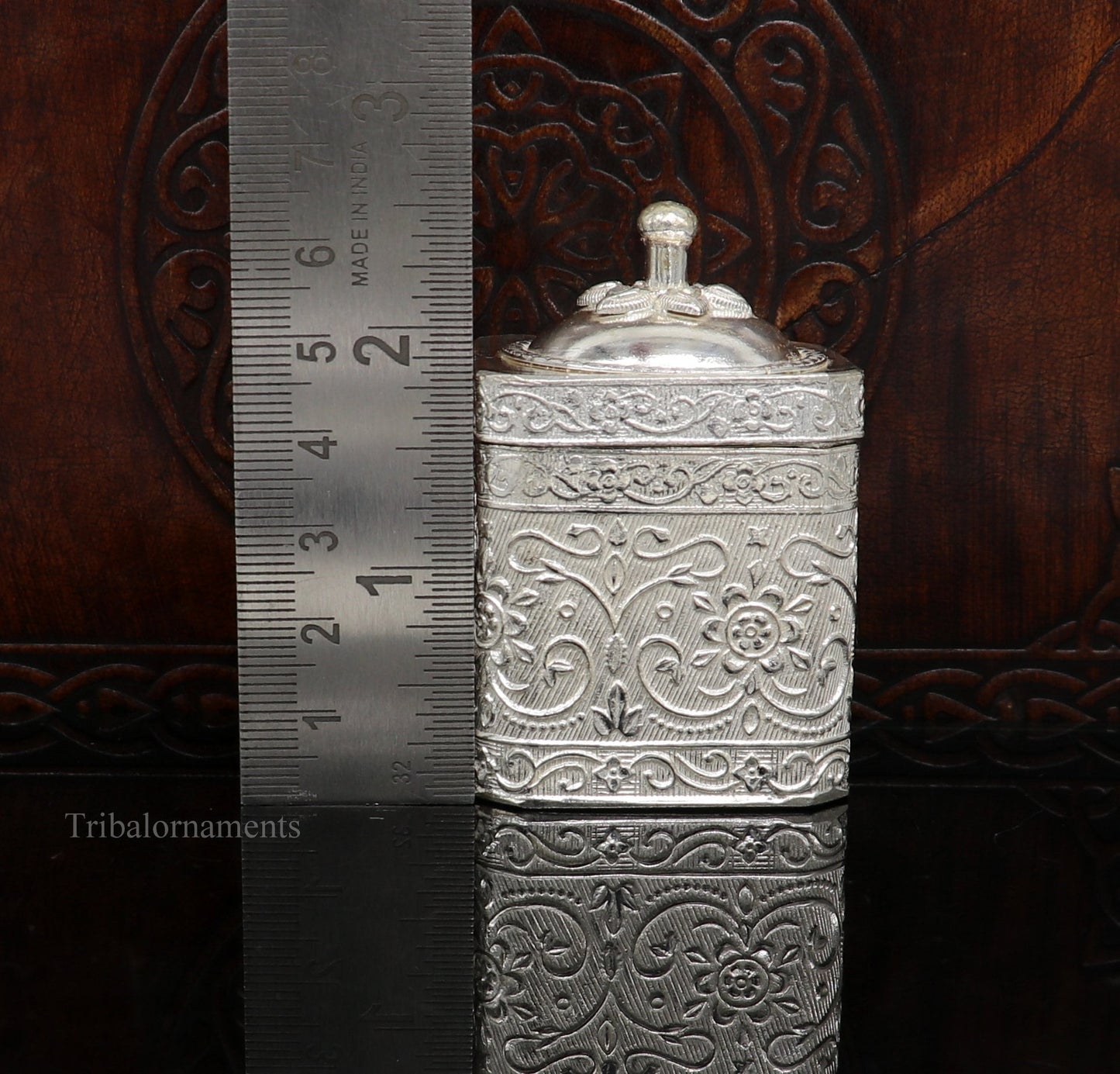 925 solid silver utensils vintage style trinket box, container/casket box bridal gifts floral work box, jewelry box silver utensils stb201 - TRIBAL ORNAMENTS