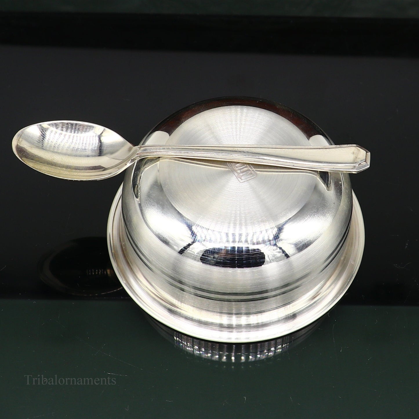 999 fine solid silver handmade small bowl for baby serving, pure silver vessel, silver utensils, home kitchen accessories puja bowl sv223 - TRIBAL ORNAMENTS