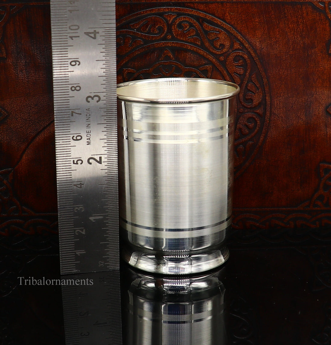 999 fine silver handmade vessels, water/milk Glass tumbler, silver flask, baby kids silver utensils stay healthy water milk glass sv227 - TRIBAL ORNAMENTS
