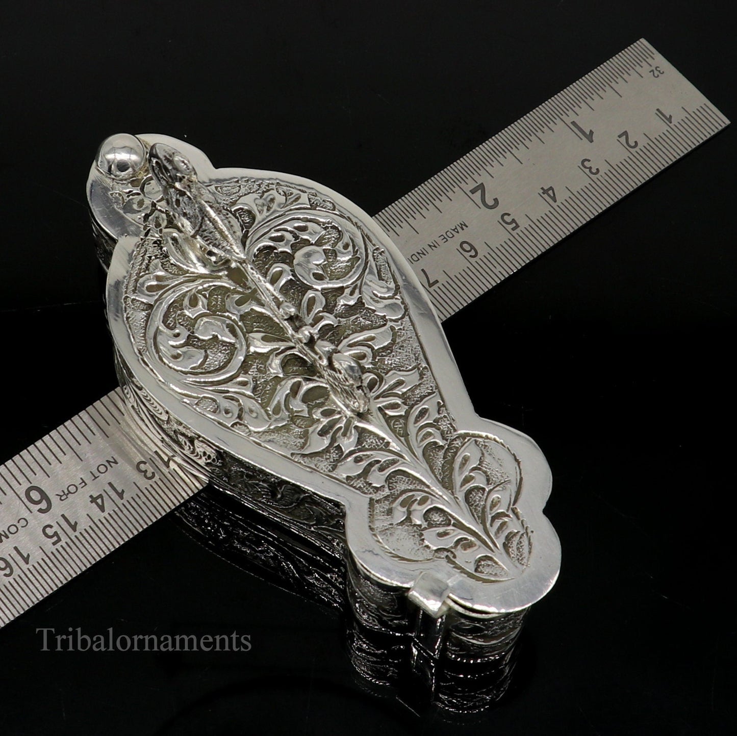 925 sterling silver handmade unique peacock design luxury trinket box, brides gift, casket box, silver article, silver utensils stb231 - TRIBAL ORNAMENTS