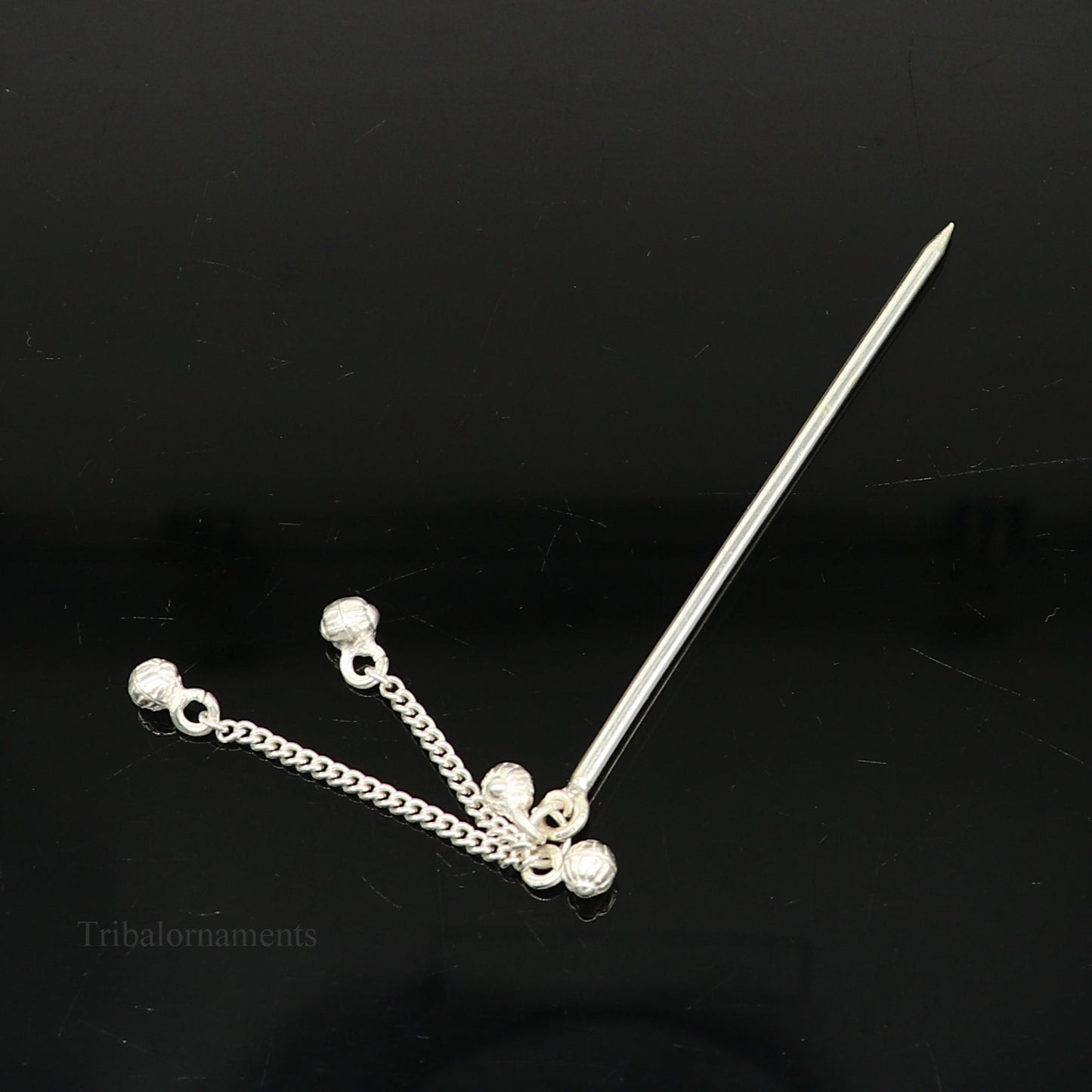 3.5 inches long handmade solid sterling silver eyeliner stick, kajal sticks, surma stick, fabulous brides vintage style gift su395 - TRIBAL ORNAMENTS