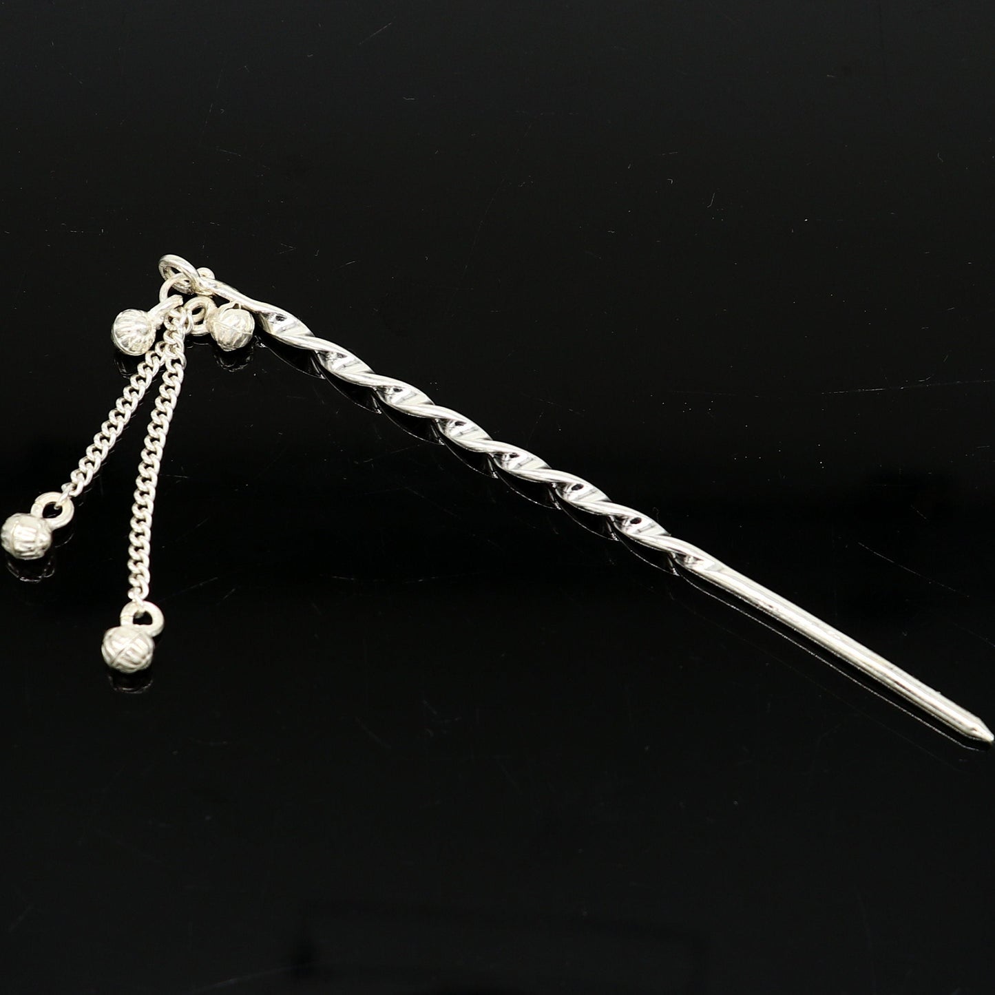 4.5 inches long handmade solid sterling silver eyeliner stick, kajal sticks, surma stick, fabulous brides vintage style gift su399 - TRIBAL ORNAMENTS
