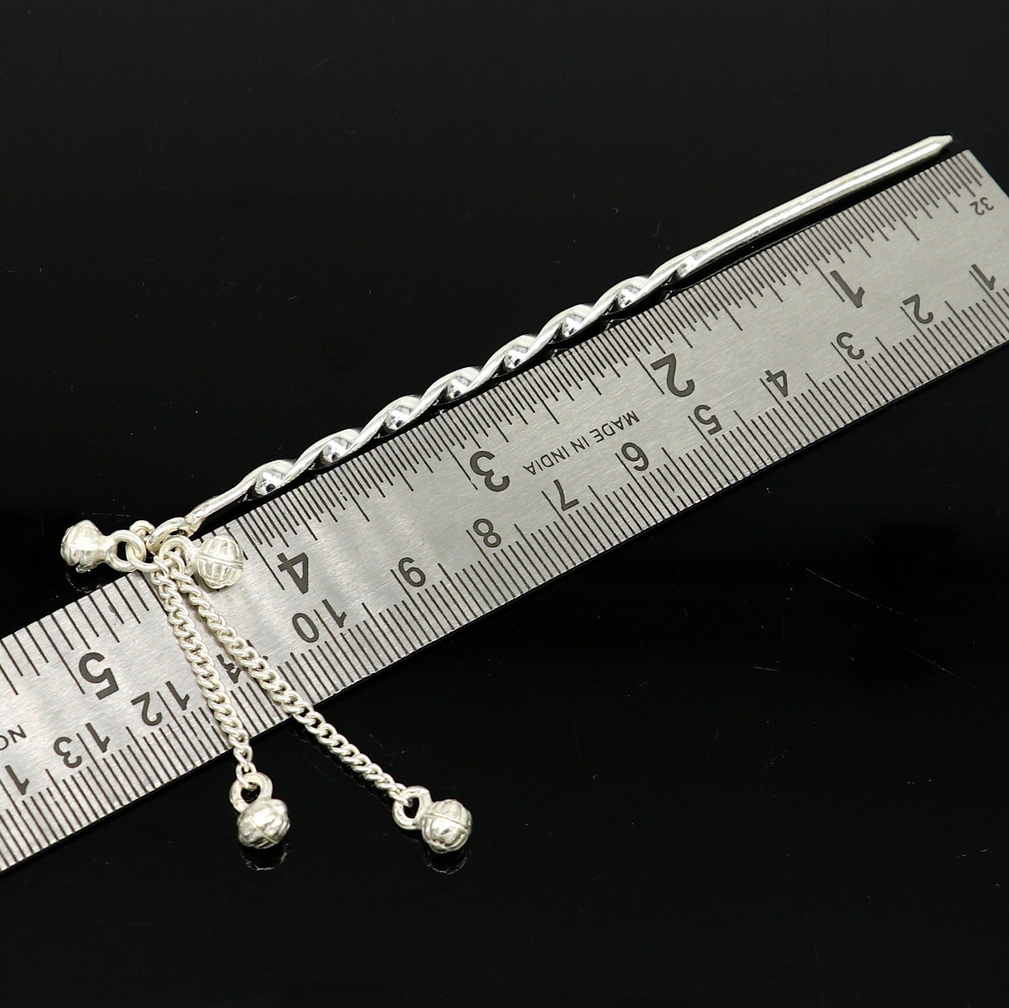 4.5 inches long handmade solid sterling silver eyeliner stick, kajal sticks, surma stick, fabulous brides vintage style gift su399 - TRIBAL ORNAMENTS