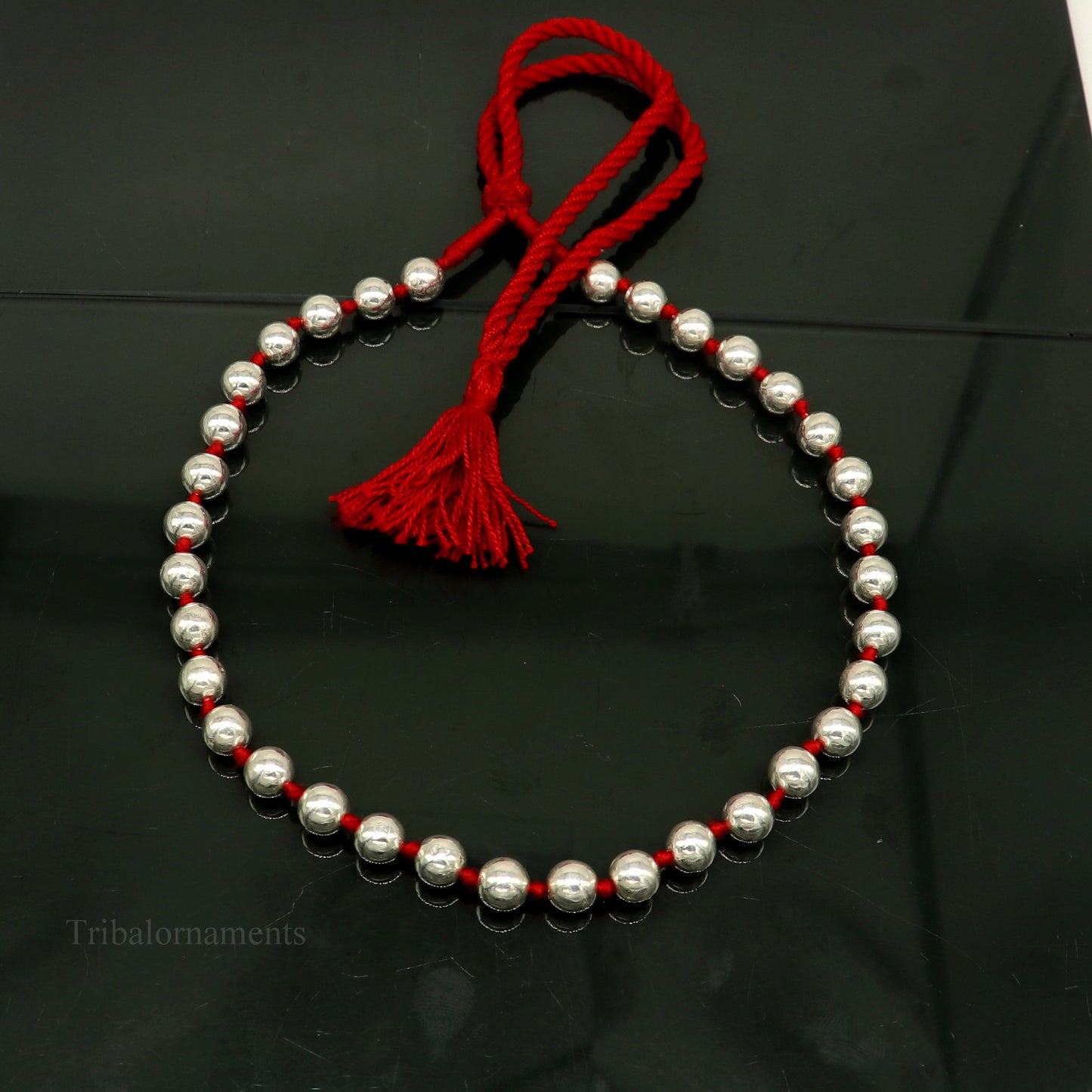 925 sterling silver fabulous round beaded unique stylish necklace jewelry, vintage style wedding charm necklace ethnic necklace nec271 - TRIBAL ORNAMENTS