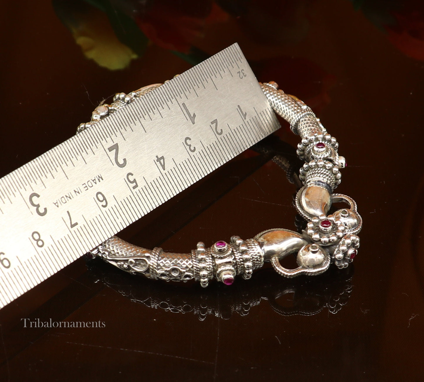 925 sterling silver customized indian vintage style bangle bracelet kada with unique locking system, best girl's belly dance jewelry nssk479 - TRIBAL ORNAMENTS