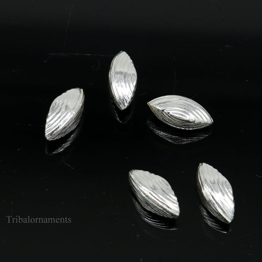 Lot 5 pieces Sterling silver handmade silver dry fruit, silver pista/ pistachio nut for puja, best gift idols God, best puja article su439 - TRIBAL ORNAMENTS