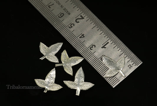 2 cm Lord Shiva bel Patra Solid silver handmade solid belva patra, shiva worshipping/ puja article, bel tree leaves for puja su510 - TRIBAL ORNAMENTS