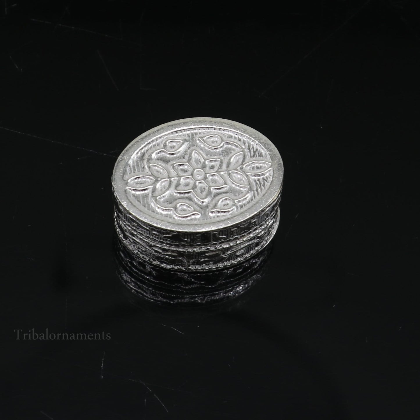 925 sterling silver trinket box, kajal box/casket box bridal oval shape box collection, container box, eyeliner box gifting art stb170 - TRIBAL ORNAMENTS