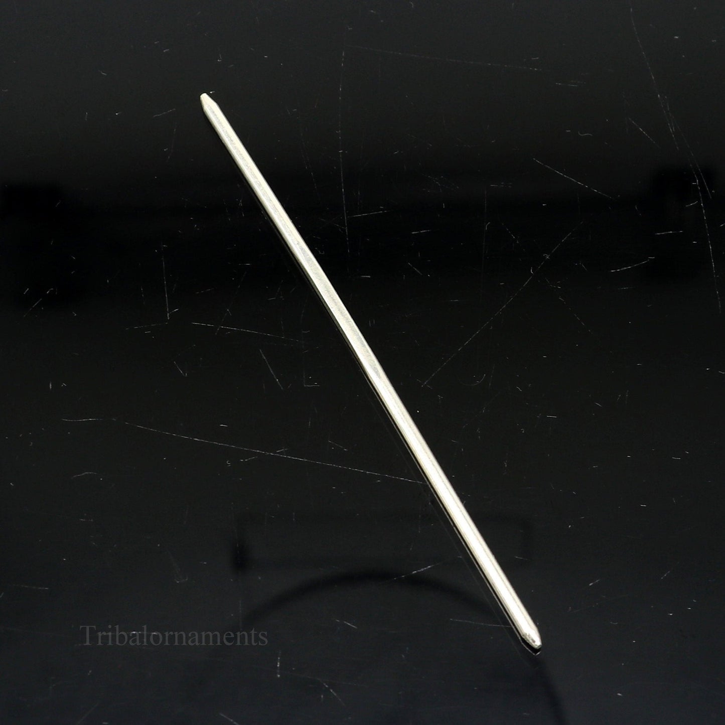 4" inches long handmade solid sterling silver eyeliner stick, kajal sticks, surma stick, fabulous brides vintage style gift su469 - TRIBAL ORNAMENTS