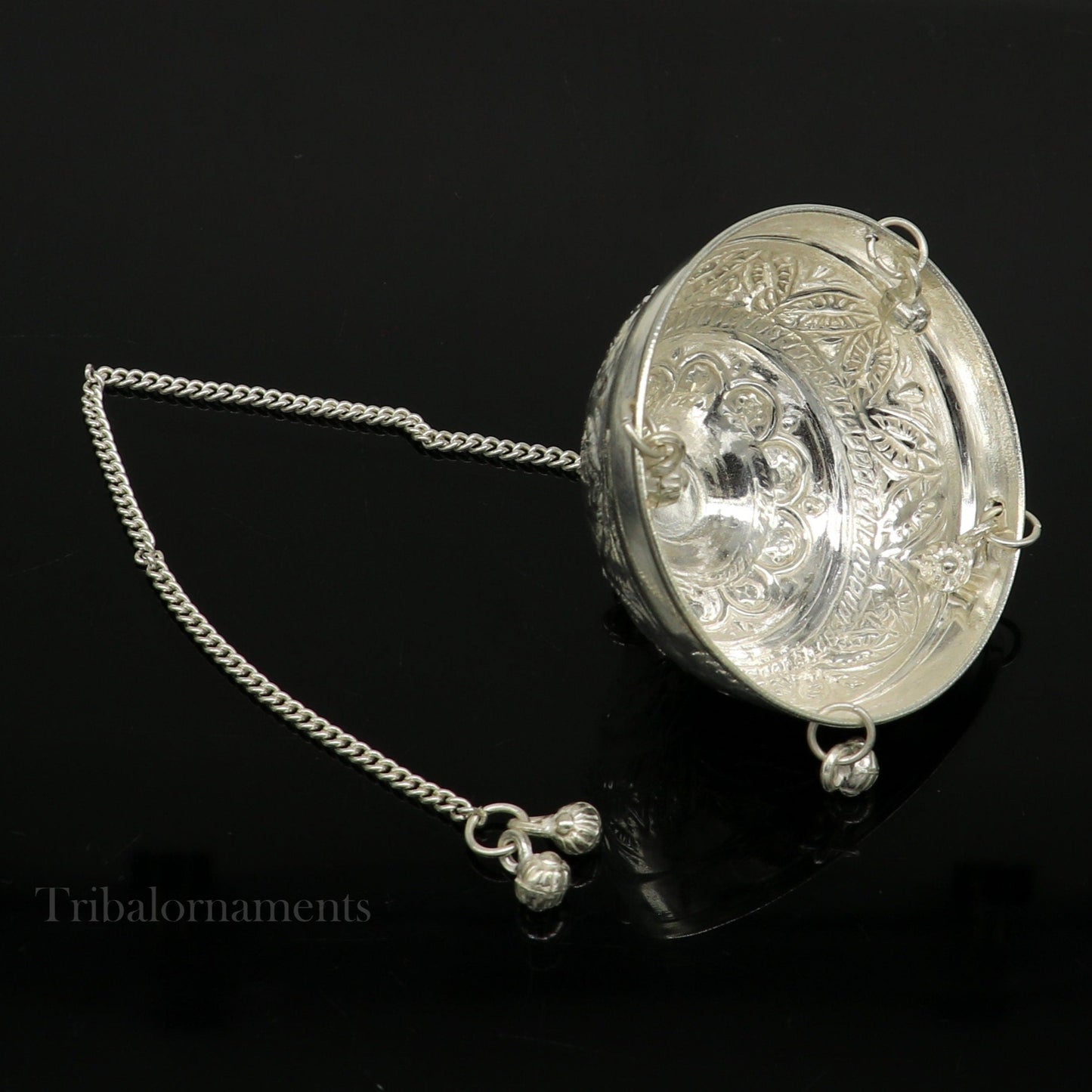 Sterling Silver chattar or chhatra, silver umbrella god temple art, Gorgeous hand craved Solid silver temple article, temple utensils su520 - TRIBAL ORNAMENTS