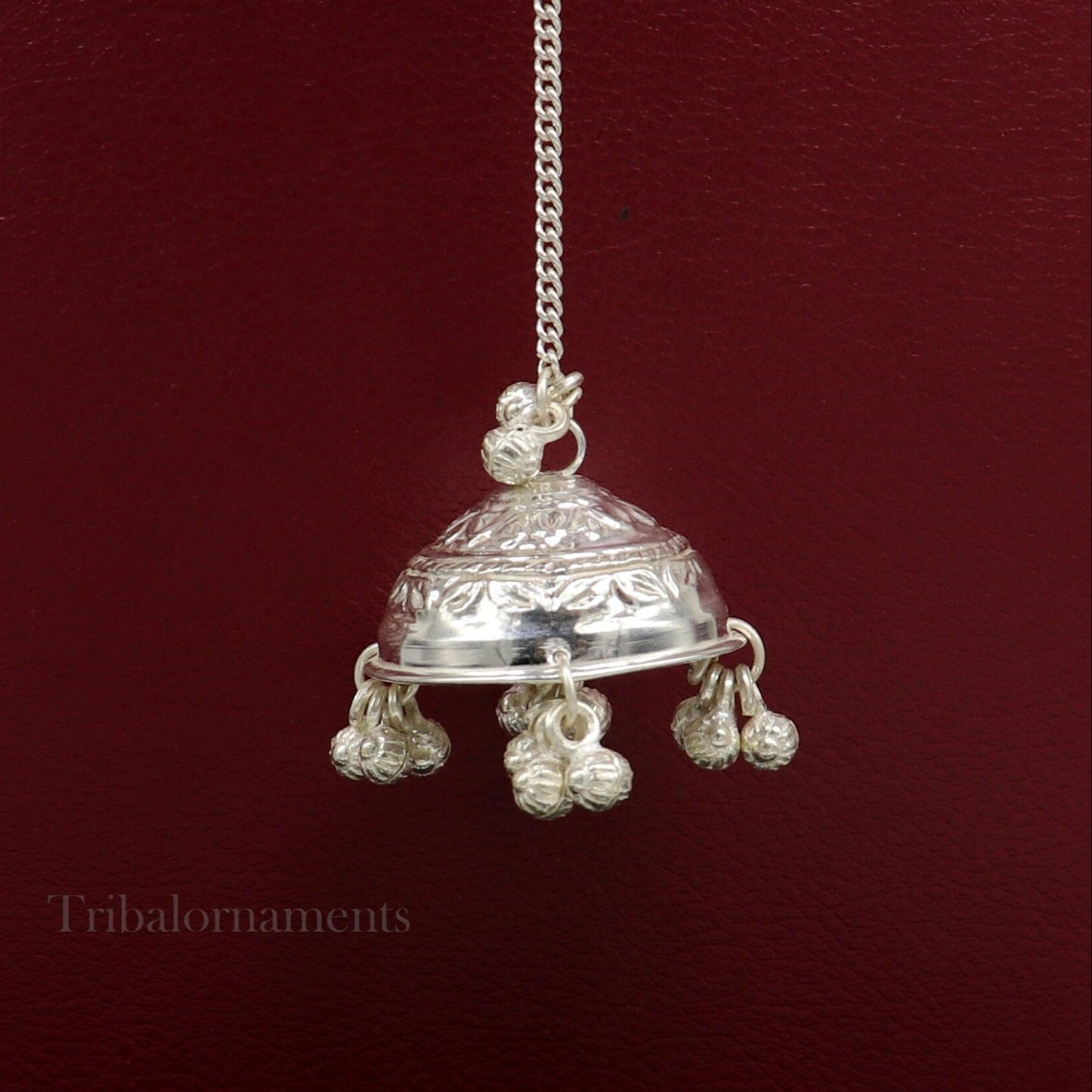 Solid silver chattar or chhatra, silver umbrella god temple art, Gorgeous hand craved Solid silver temple article, temple utensils su522 - TRIBAL ORNAMENTS