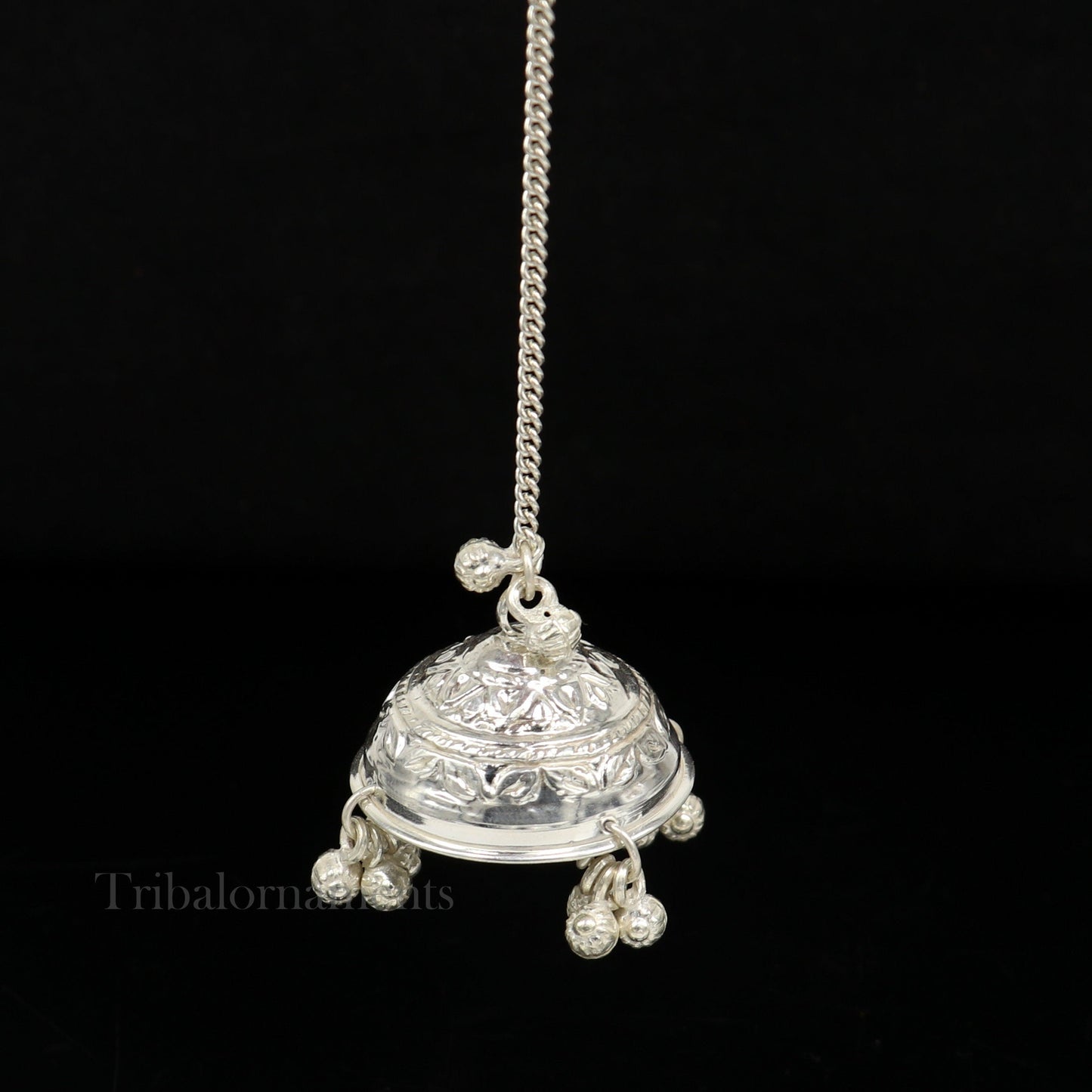 Solid silver chattar or chhatra, silver umbrella god temple art, Gorgeous hand craved Solid silver temple article, temple utensils su522 - TRIBAL ORNAMENTS