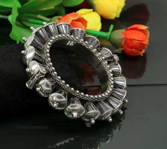 925 sterling silver handmade Vintage antique design heavy design ethnic bangle bracelet tribal jewelry best bride belly dance gifting nba172 - TRIBAL ORNAMENTS