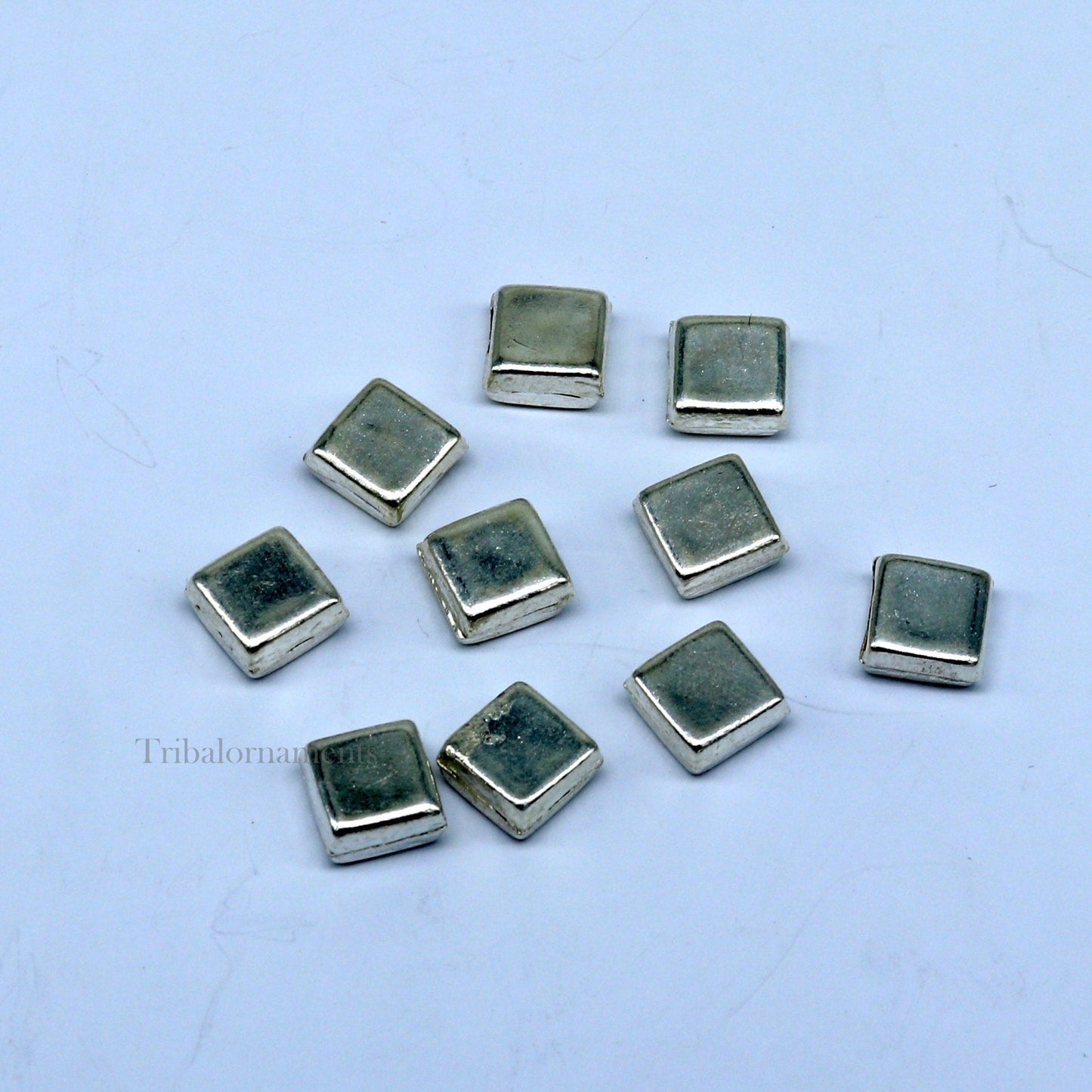 Silver Barfi silver sweets, silver cake Prasadam for diwali puja, best worshipping silver article tiny silver prasadam from india su557 - TRIBAL ORNAMENTS