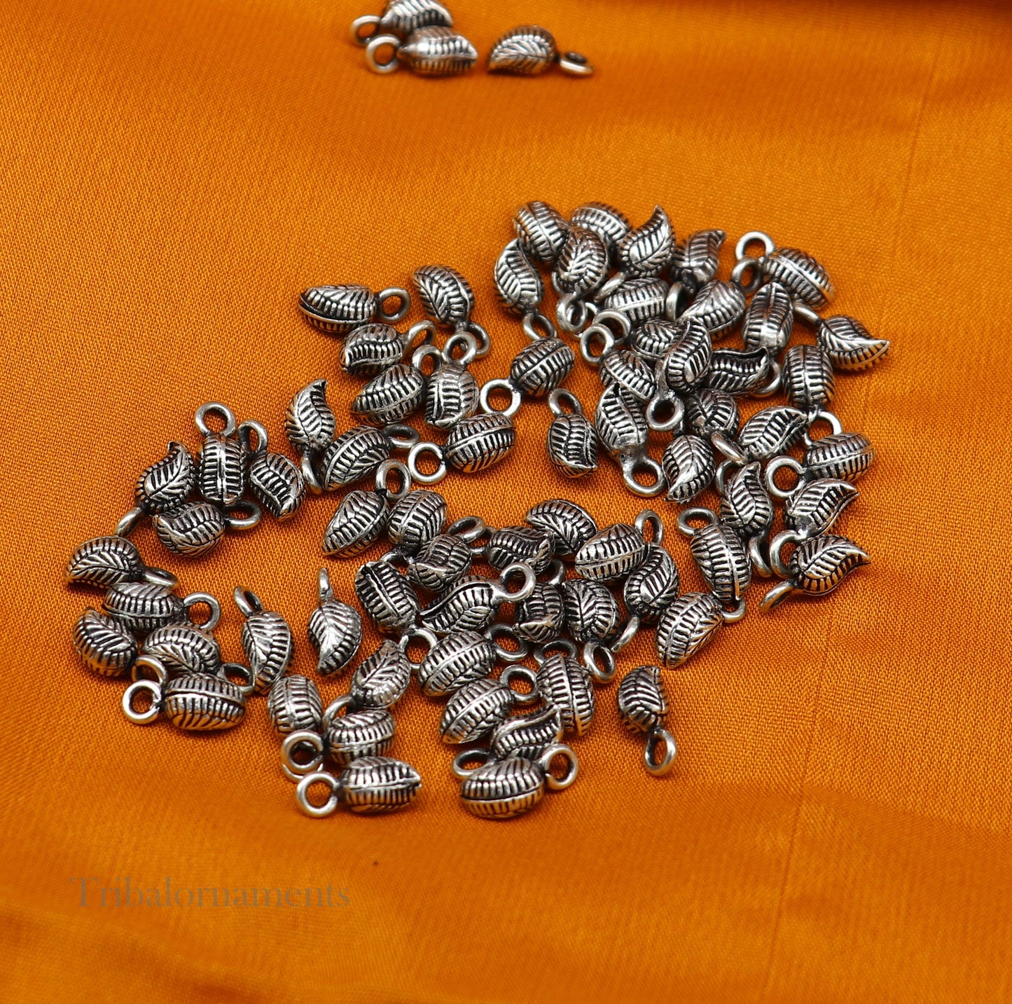 Lot 20 pieces jingling bells vintage mango design 925 sterling silver beads or hanging drops for custom jewelry making lose beads bd14 - TRIBAL ORNAMENTS
