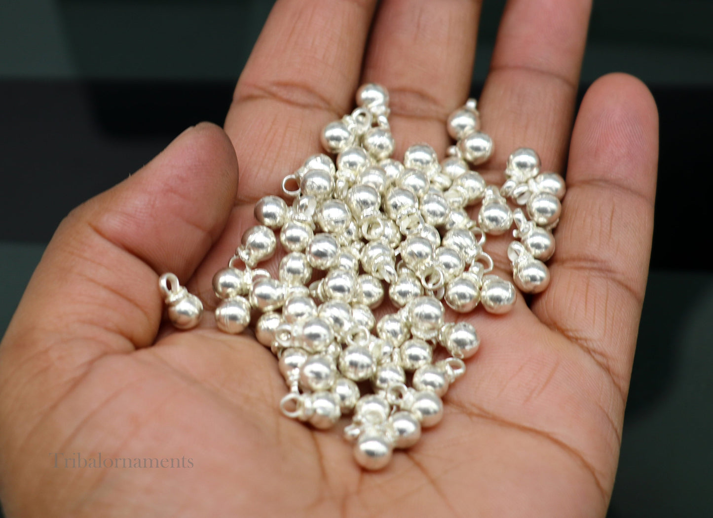 Lot 20 piece vintage plain design 925 sterling silver fabulous beads or hanging drops for custom jewelry making lose beads bd15 - TRIBAL ORNAMENTS