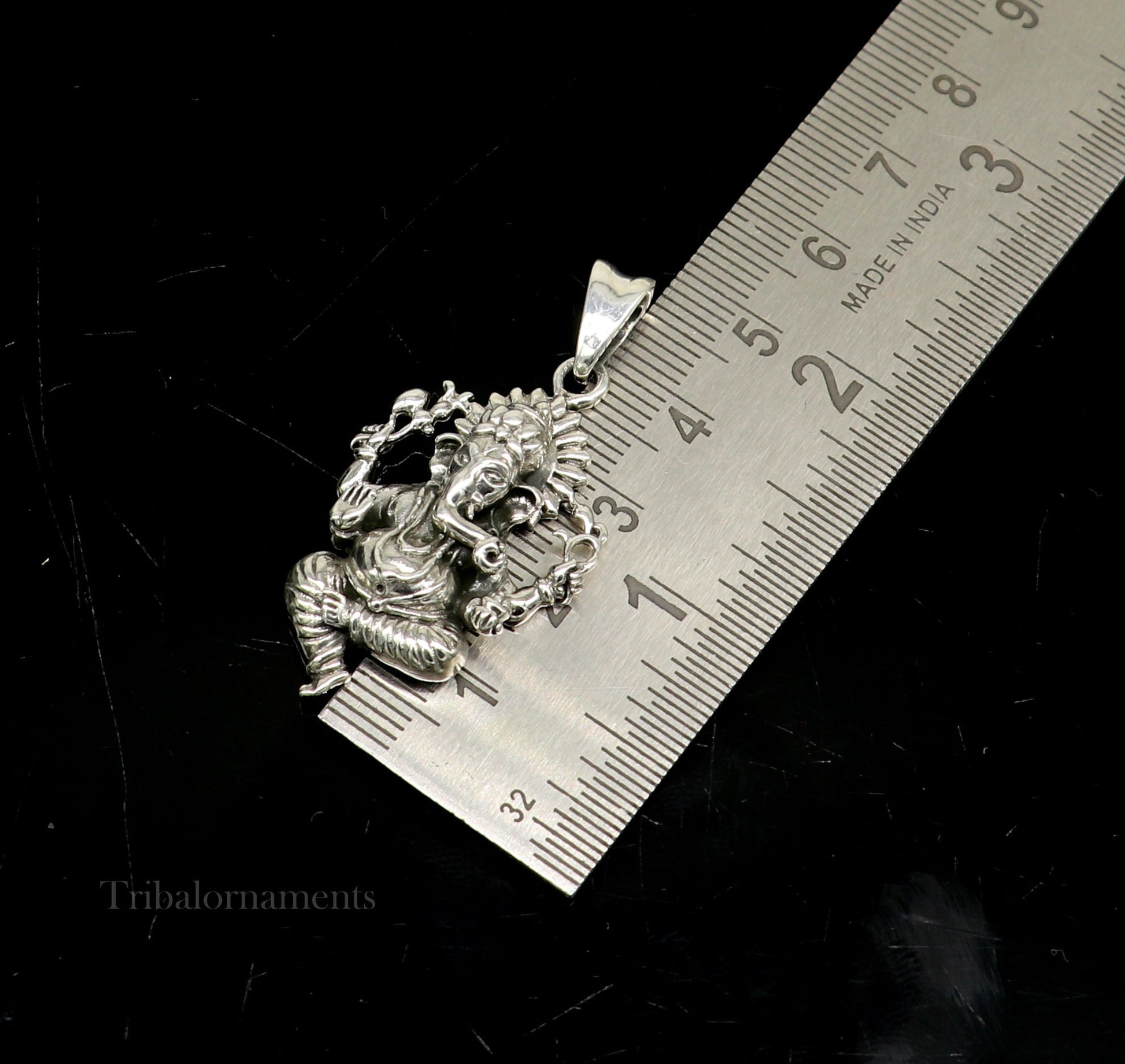 925 sterling silver handmade gorgeous Idol lord Ganesha stylish pendant, exclusive, customized pendant unisex gifts tribal jewelry ssp955 - TRIBAL ORNAMENTS