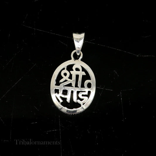 Idol Sai Baba pendant 925 sterling silver handmade Divine Shree Sai pendant locket personalized jewelry tribal jewelry ssp891 - TRIBAL ORNAMENTS