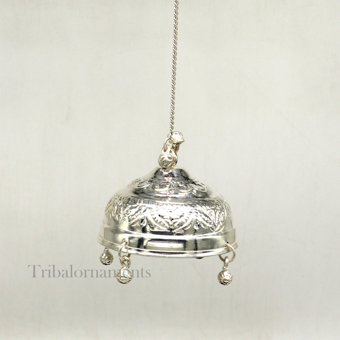 Sterling Silver chattar or chhatra, silver umbrella god temple art, Gorgeous hand craved Solid silver temple article, temple utensils su520 - TRIBAL ORNAMENTS