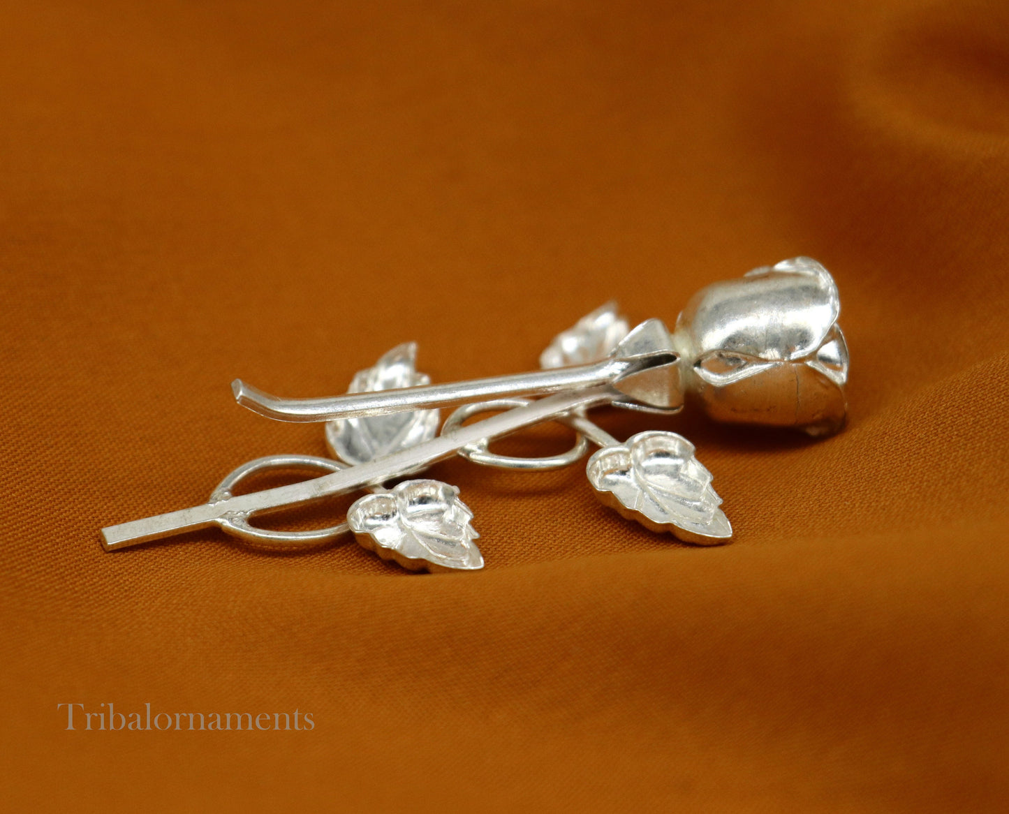 Solid sterling silver handmade rose flower design men's brooch for shirt or suit blazer suit amazing wedding party jewelry for men's b03 - TRIBAL ORNAMENTS