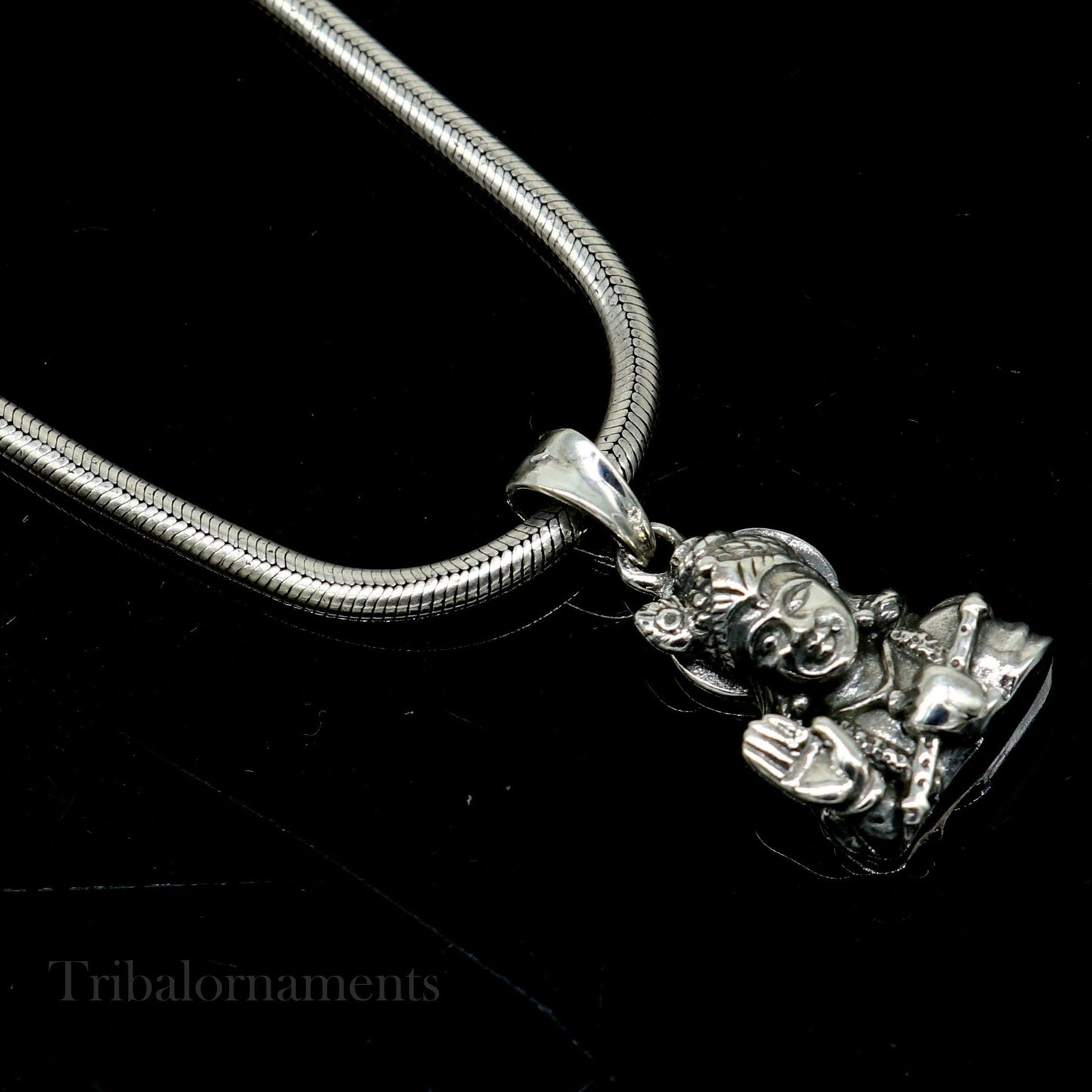 925 sterling silver vintage stylish Hindu idol Divine Krishna Pendant, amazing design stunning pendant gifting jewelry ssp951 - TRIBAL ORNAMENTS