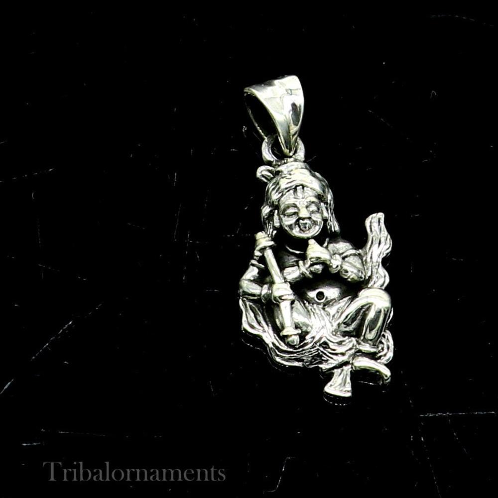 Divine lord kartikya blessing pendant, excellent vintage designer 925 sterling silver handmade jewelry from indiassp973 - TRIBAL ORNAMENTS