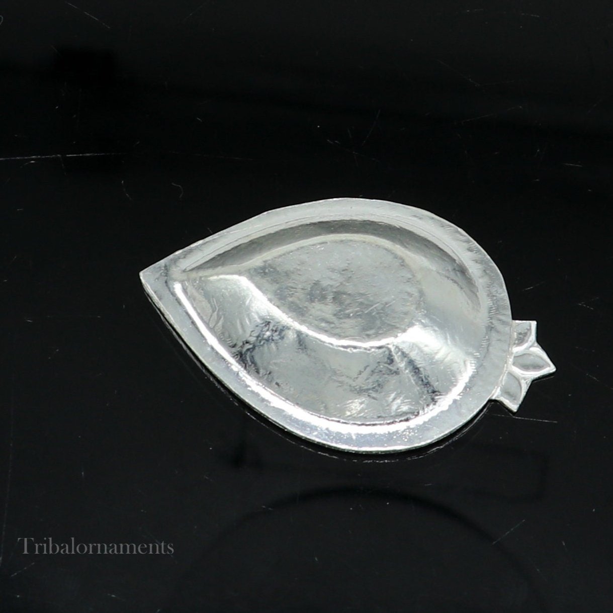 Solid silver handmade elegant oil lamp or kumkum bowl, silver home temple utensils, silver diya, deepak, silver utensils Diwali puja su533 - TRIBAL ORNAMENTS