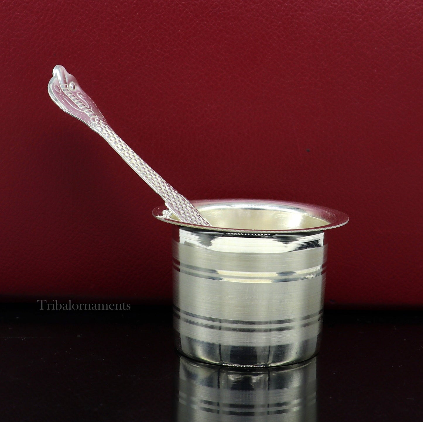 925 sterling silver handmade elegant Ghee pot patra puuja or worshipping, Butter pot for kitchen, silver puja utensils from India su539 - TRIBAL ORNAMENTS