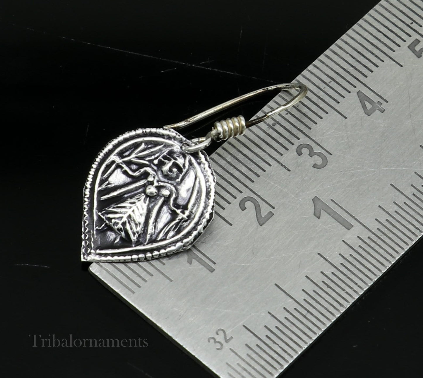 Vintage style 925 sterling silver excellent customized traditional indian style hoops earring, amazing tribal ethnic earring ear957 - TRIBAL ORNAMENTS