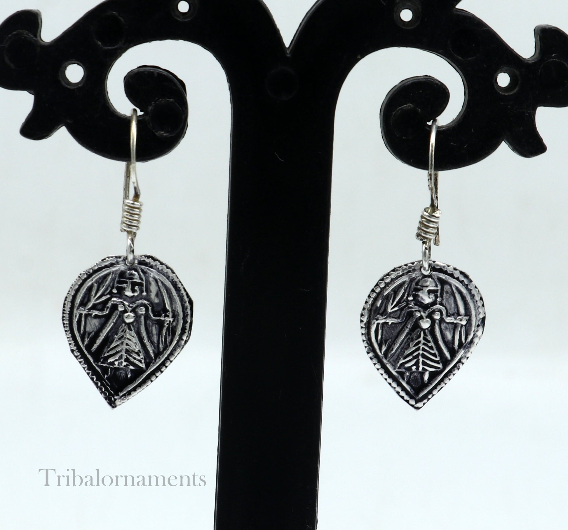 Vintage style 925 sterling silver excellent customized traditional indian style hoops earring, amazing tribal ethnic earring ear957 - TRIBAL ORNAMENTS