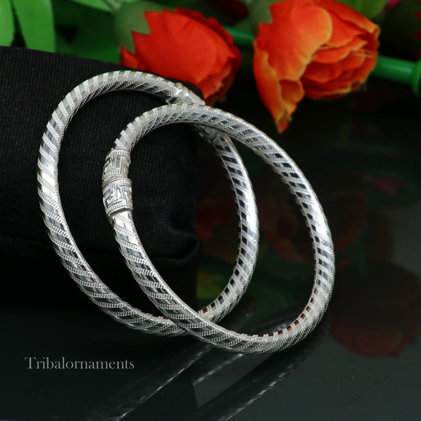 Exclusive design Sterling silver amazing bangle bracelet kangan chudi, excellent customized design bangle kada gift tribal jewelry nba204 - TRIBAL ORNAMENTS