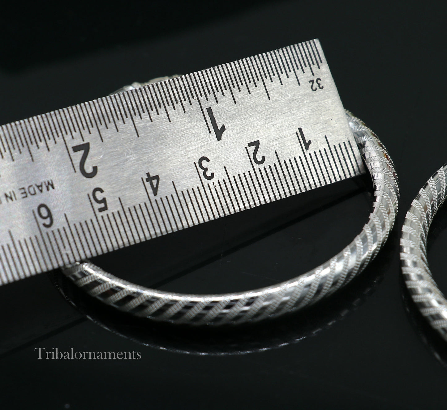Exclusive design Sterling silver amazing bangle bracelet kangan chudi, excellent customized design bangle kada gift tribal jewelry nba204 - TRIBAL ORNAMENTS