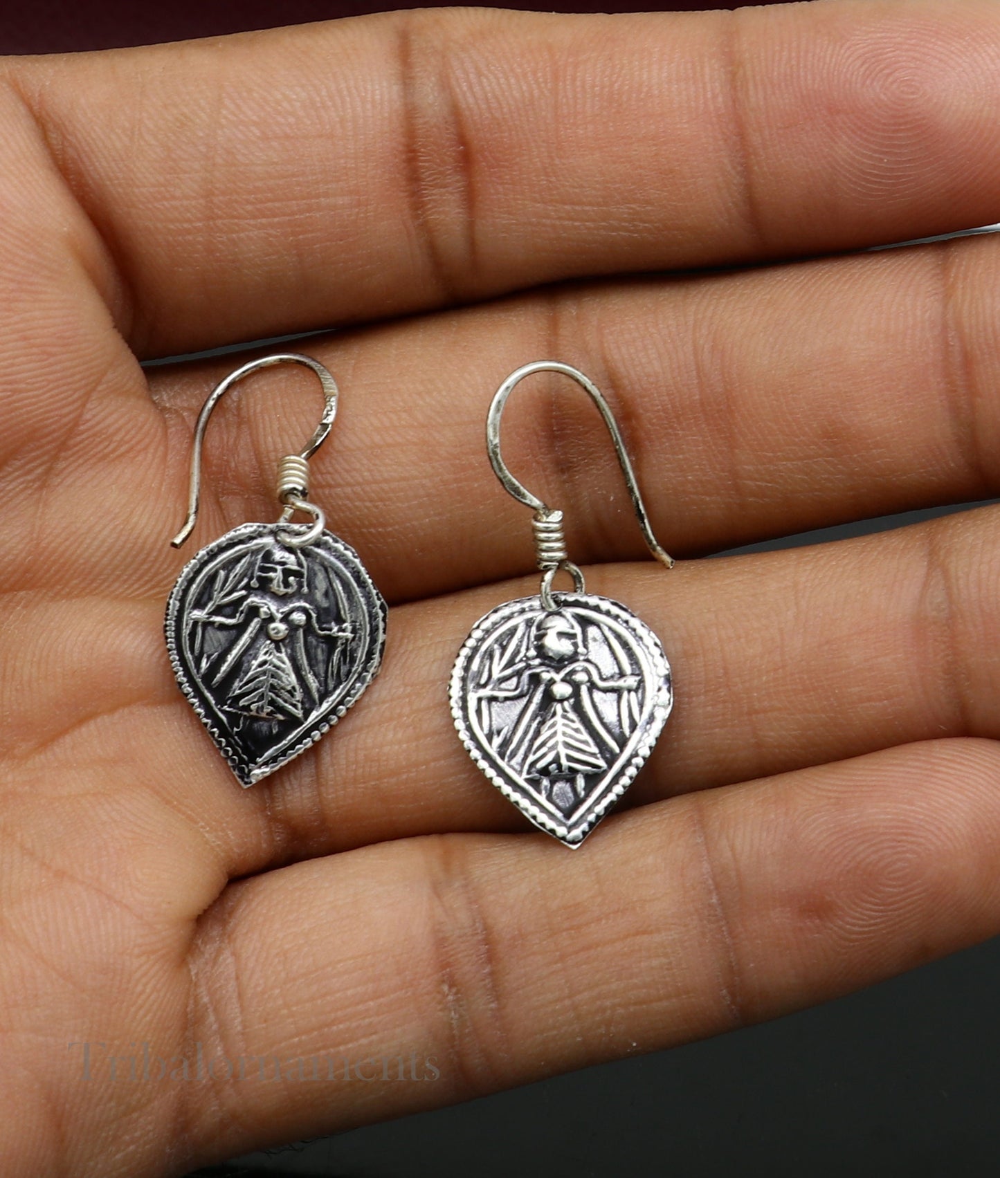 Vintage style 925 sterling silver excellent customized traditional indian style hoops earring, amazing tribal ethnic earring ear957 - TRIBAL ORNAMENTS