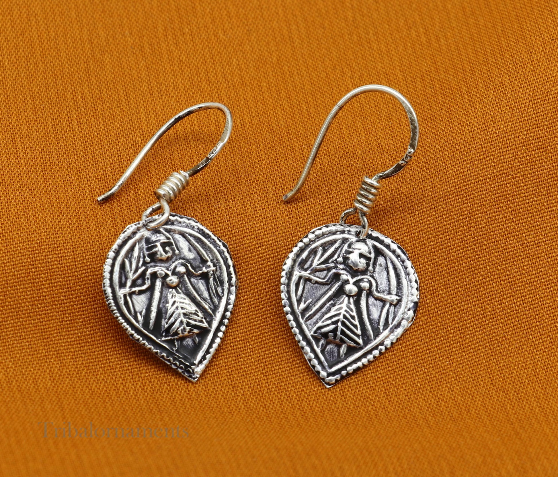 Vintage style 925 sterling silver excellent customized traditional indian style hoops earring, amazing tribal ethnic earring ear957 - TRIBAL ORNAMENTS