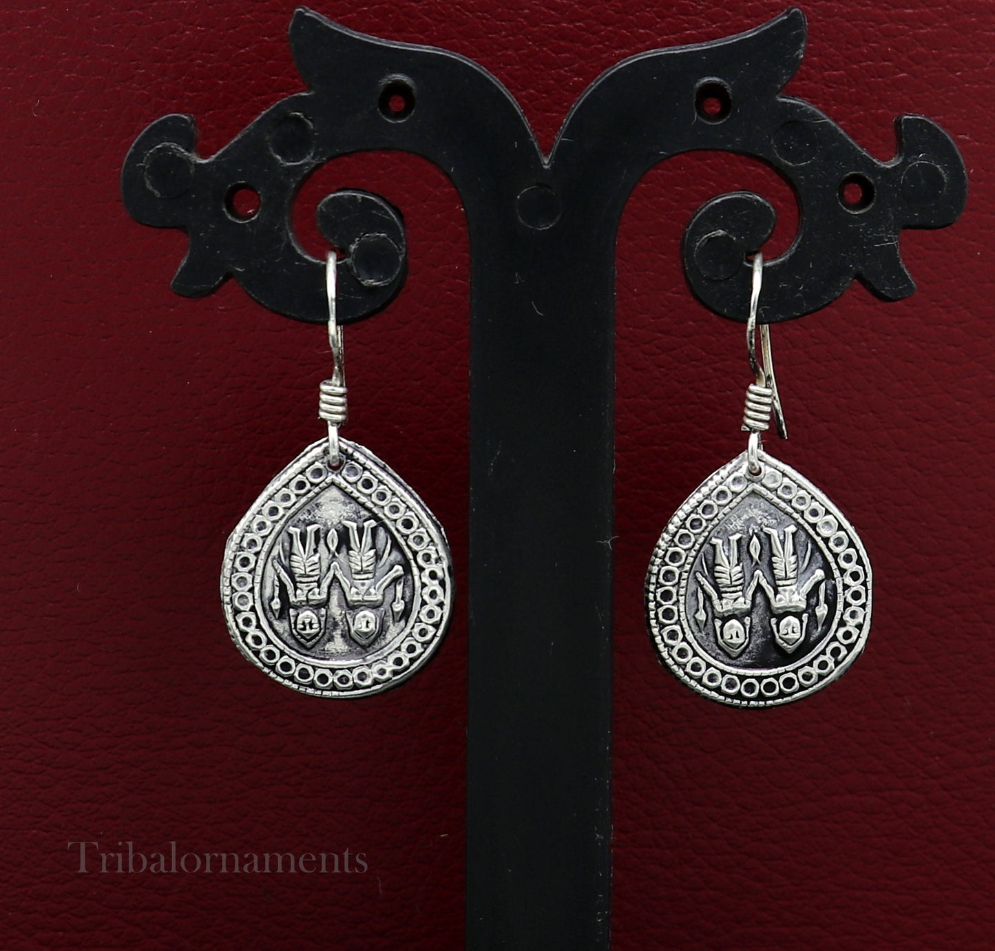 Handmade 925 sterling silver excellent customized traditional indian style hoops earring, amazing tribal ethnic earring ear959 - TRIBAL ORNAMENTS