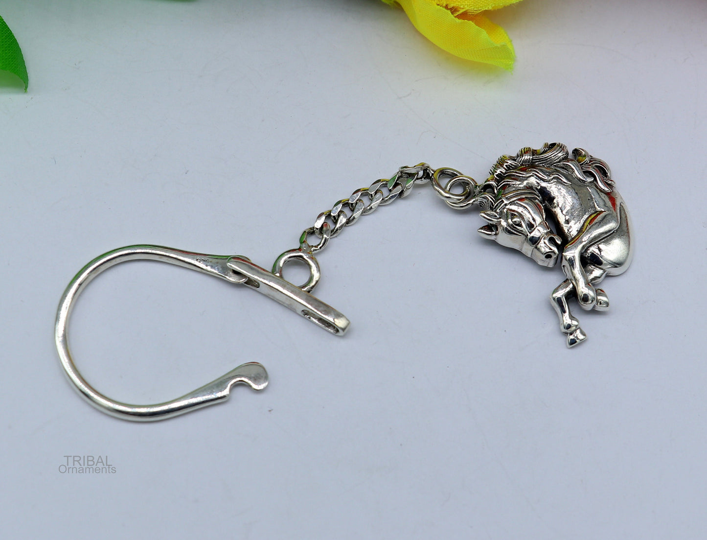 925 Sterling silver handmade unique unicorn horse design solid key chian, stylish royal gifting silver accessories unisex gift jewelry kch05 - TRIBAL ORNAMENTS