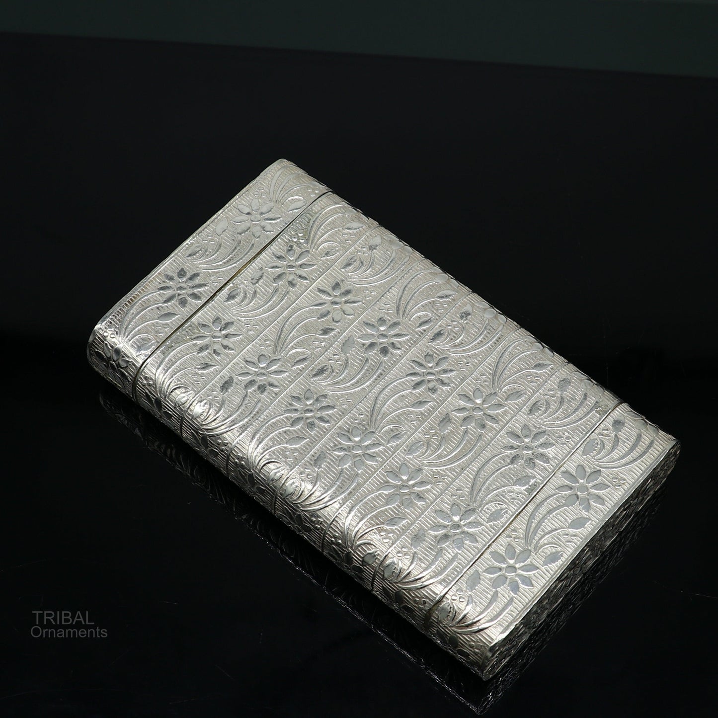 cigarette or tobacco box 925 solid silver vintage floral design stylish trinket box, best royal luxury gift to anyone special stb325 - TRIBAL ORNAMENTS
