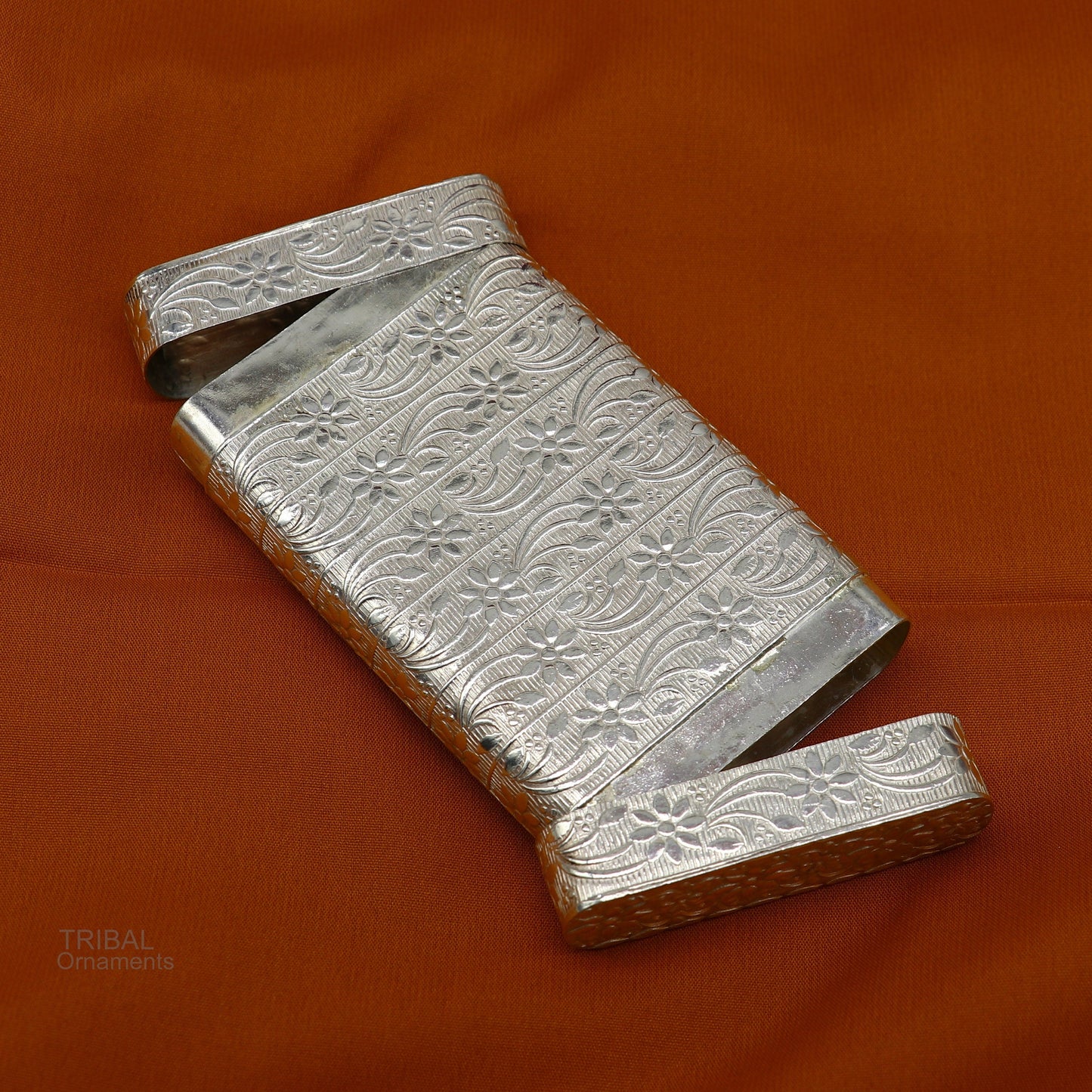 cigarette or tobacco box 925 solid silver vintage floral design stylish trinket box, best royal luxury gift to anyone special stb325 - TRIBAL ORNAMENTS
