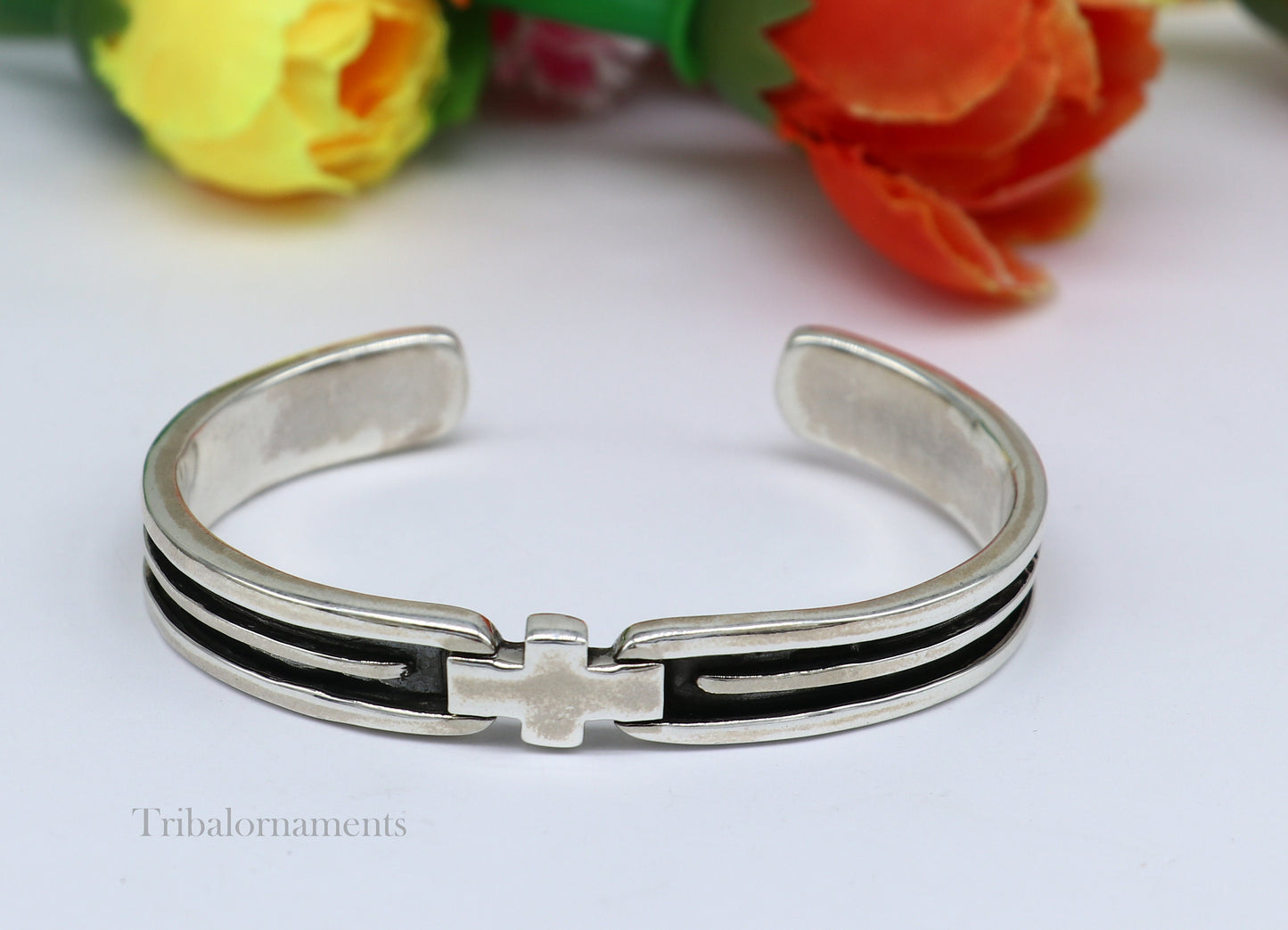 925 sterling silver handmade open face cuff bangle bracelet gifting solid adjustable jewelry, best gift cuff bracelet from india nsk376 - TRIBAL ORNAMENTS