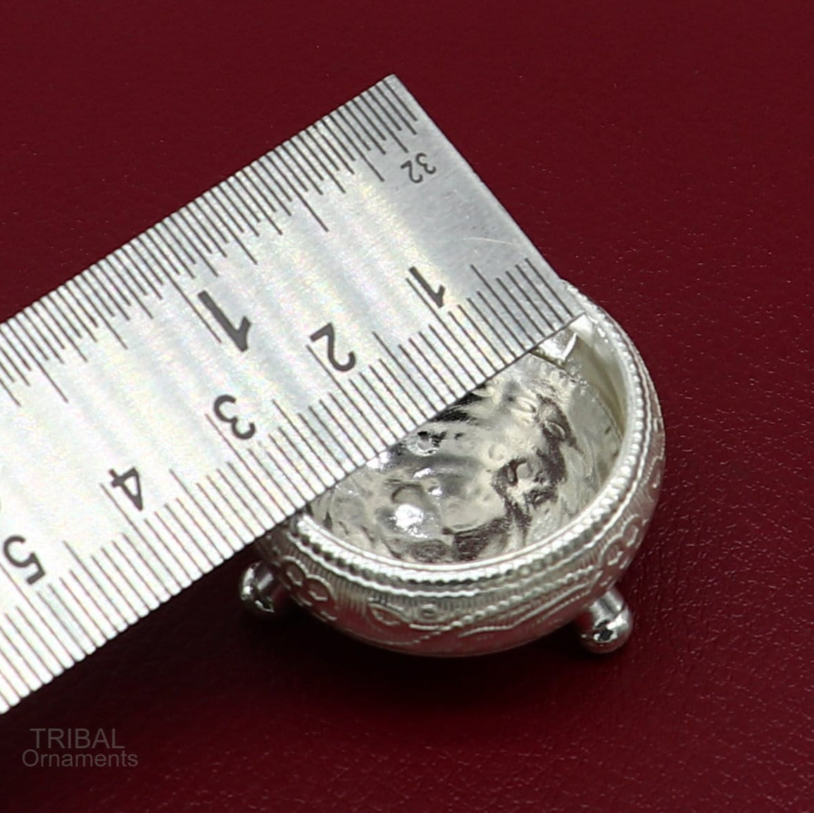 925 Sterling silver handmade fabulous trinket box, solid kumkum box, casket box, sindoor box, enamel work customized gifting box stb271 - TRIBAL ORNAMENTS